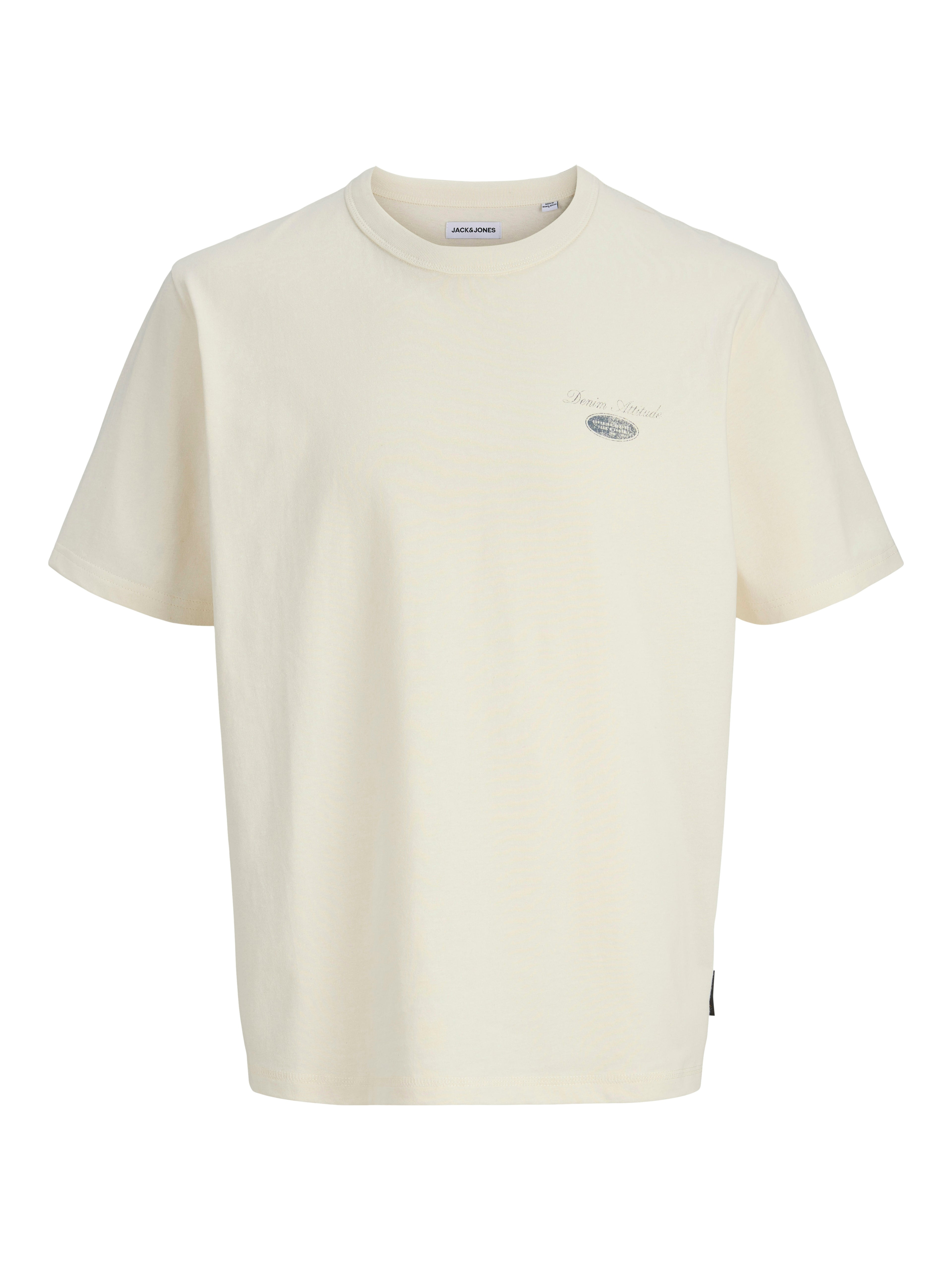 Jack & Jones T-Shirt Erwachsene Rundhalsausschnitt Kurzarm Eingesetzte Ärmel Aufdruck Baumwolle