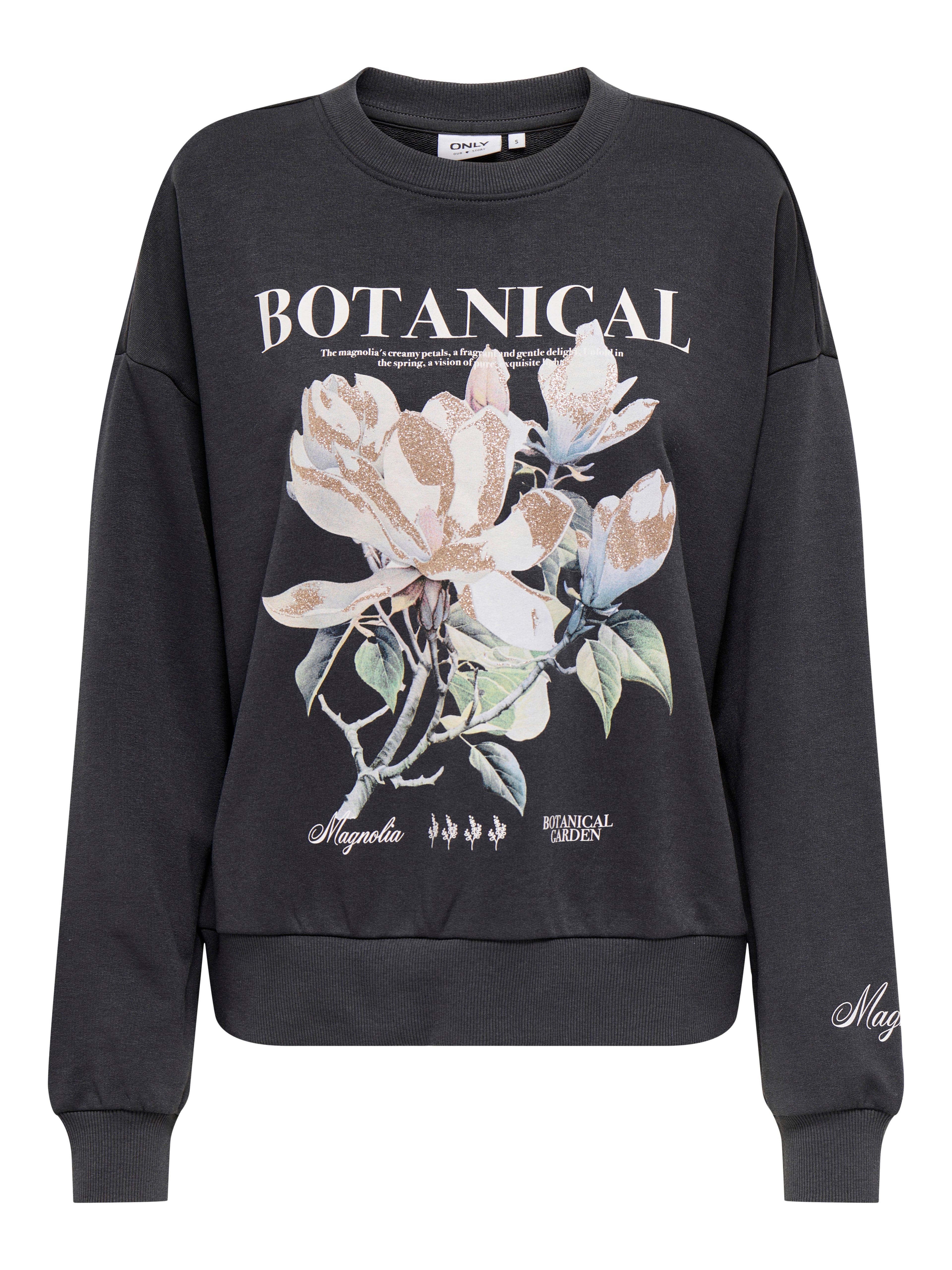 ONLY Basic Teenager Sweatshirt Rundhals Langarm Print Locker geschnitten 60 % Baumwolle 40 % Polyester