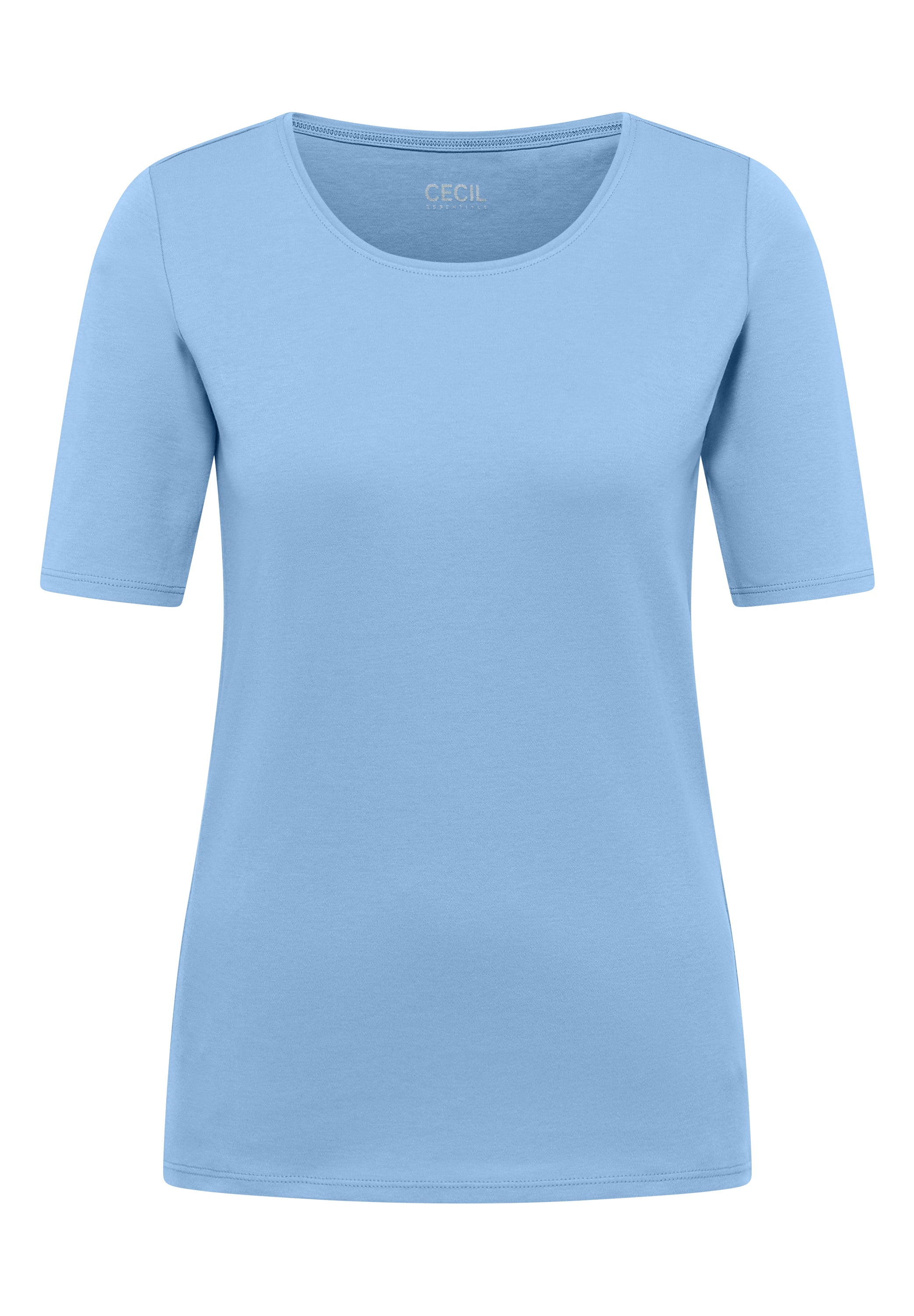 CECIL Damen T-Shirt Lena Rundhalsausschnitt 100% Baumwolle