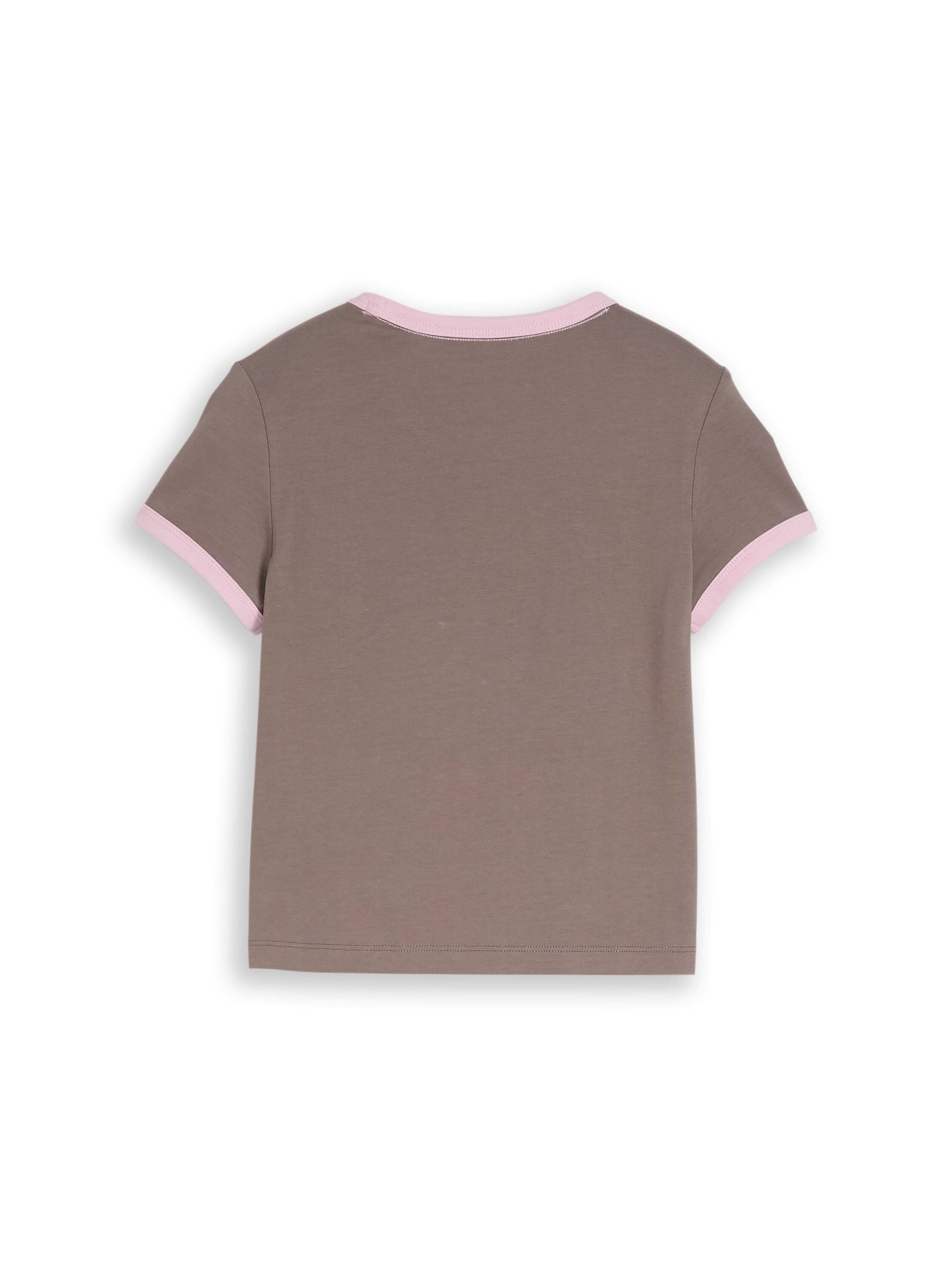 Tom Tailor Mädchen Cropped T-Shirt Herzprint Saumenden Baumwolle