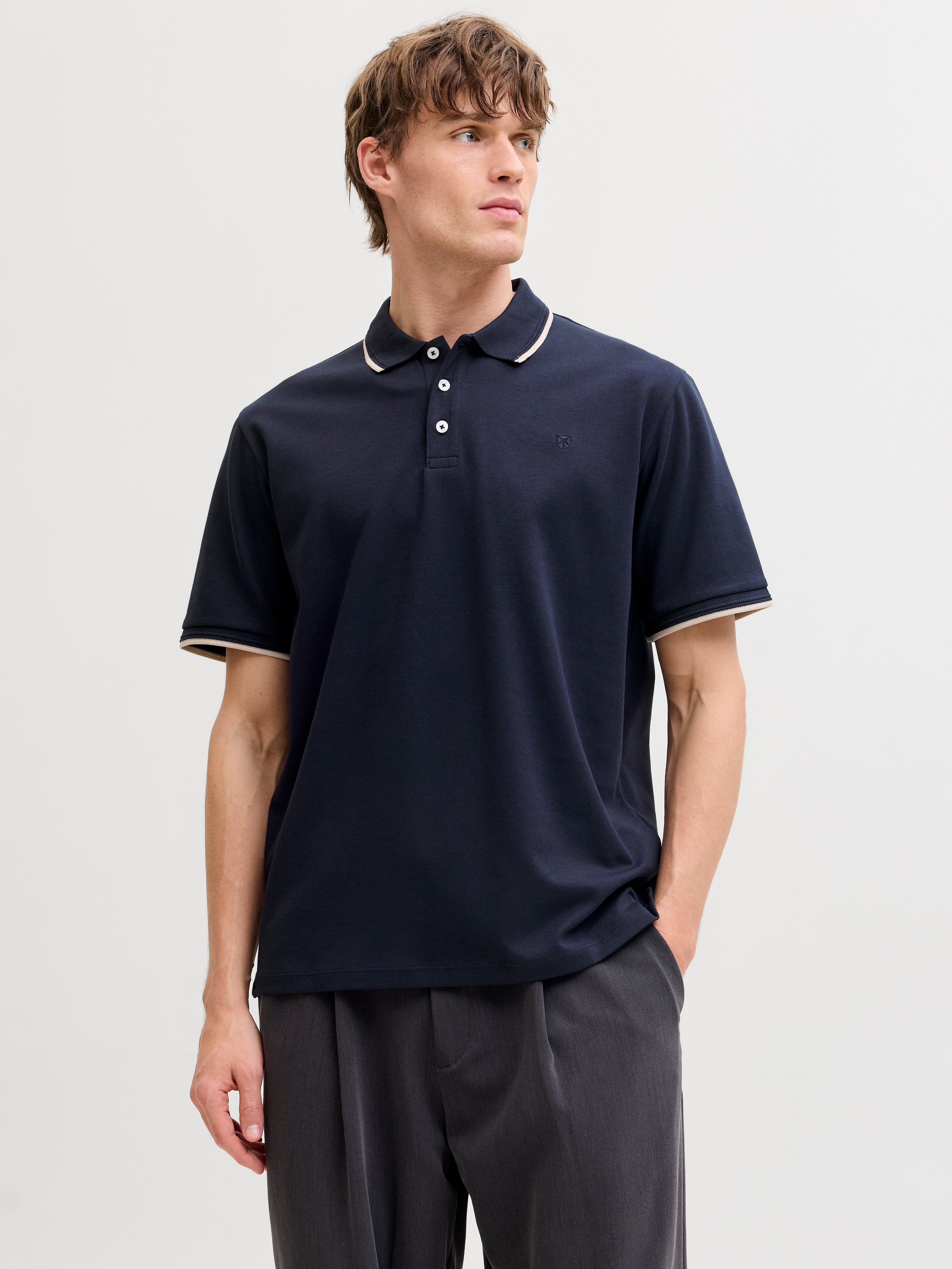 Jack & Jones Klassisches Herren Polo Shirt Normal geschnitten