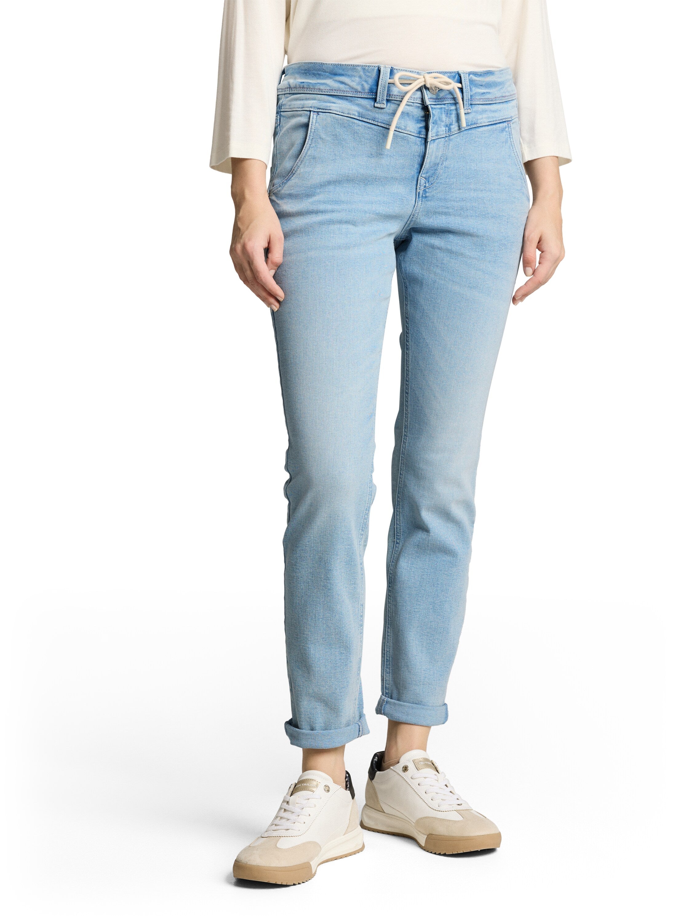 TOM TAILOR Jeanshose Damen Stretch Kordelzug