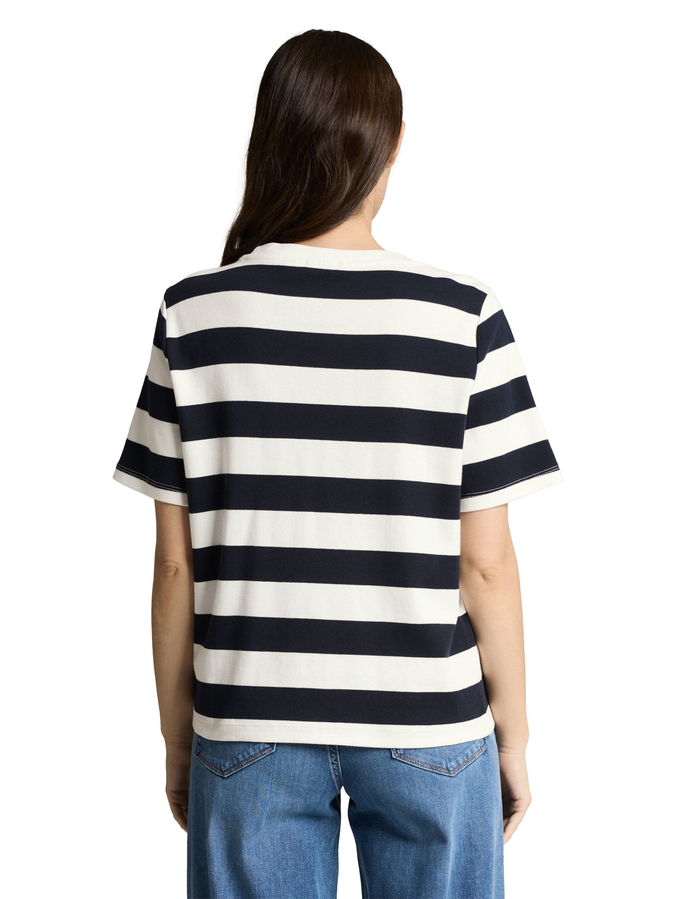 Tom Tailor Denim Female T-Shirt Halbarm Rundhalsausschnitt Baumwolle