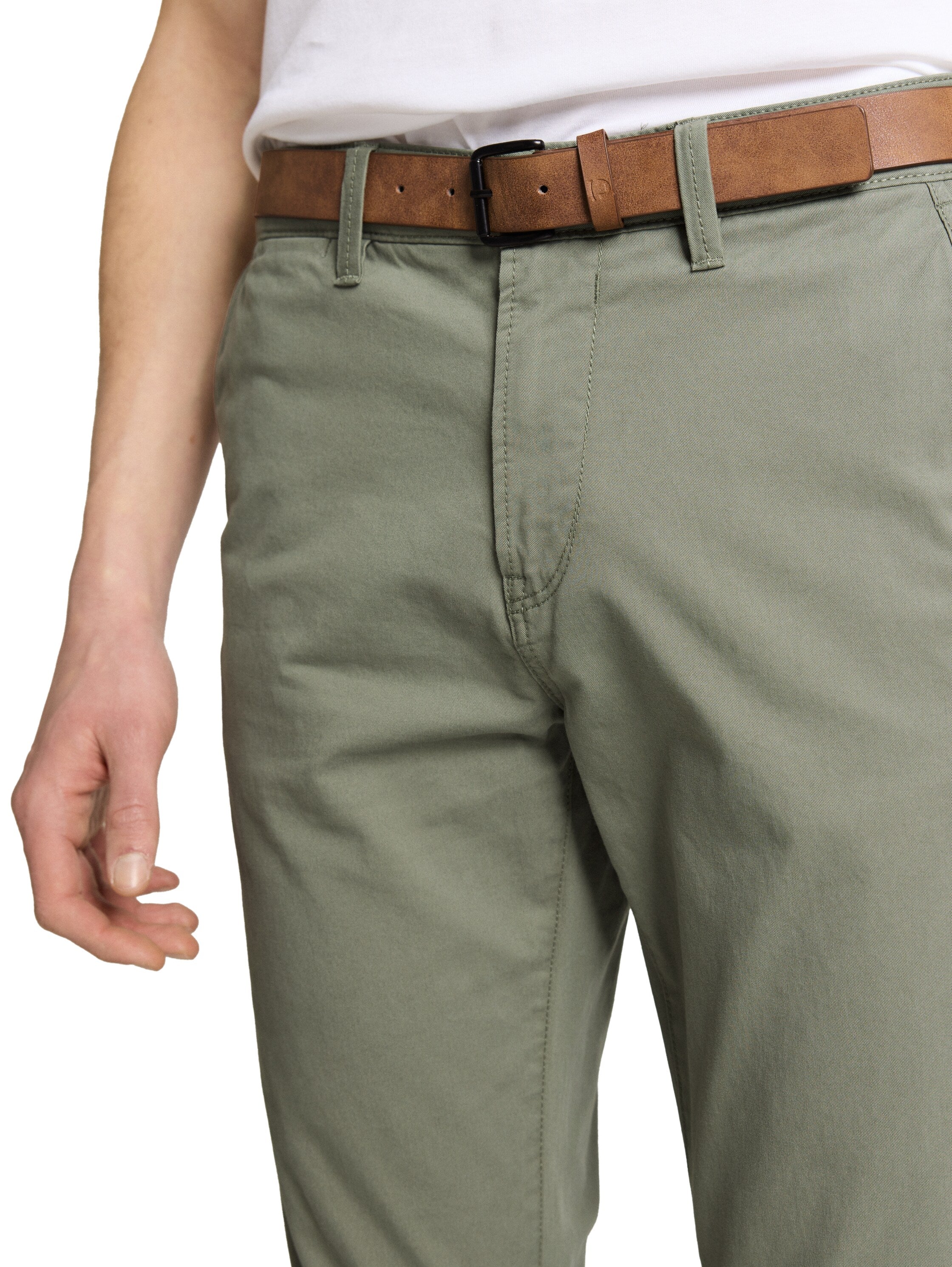 TOM TAILOR Slim Fit Chinohose Erwachsene Männlich mit zusätzlichem Gürtel
