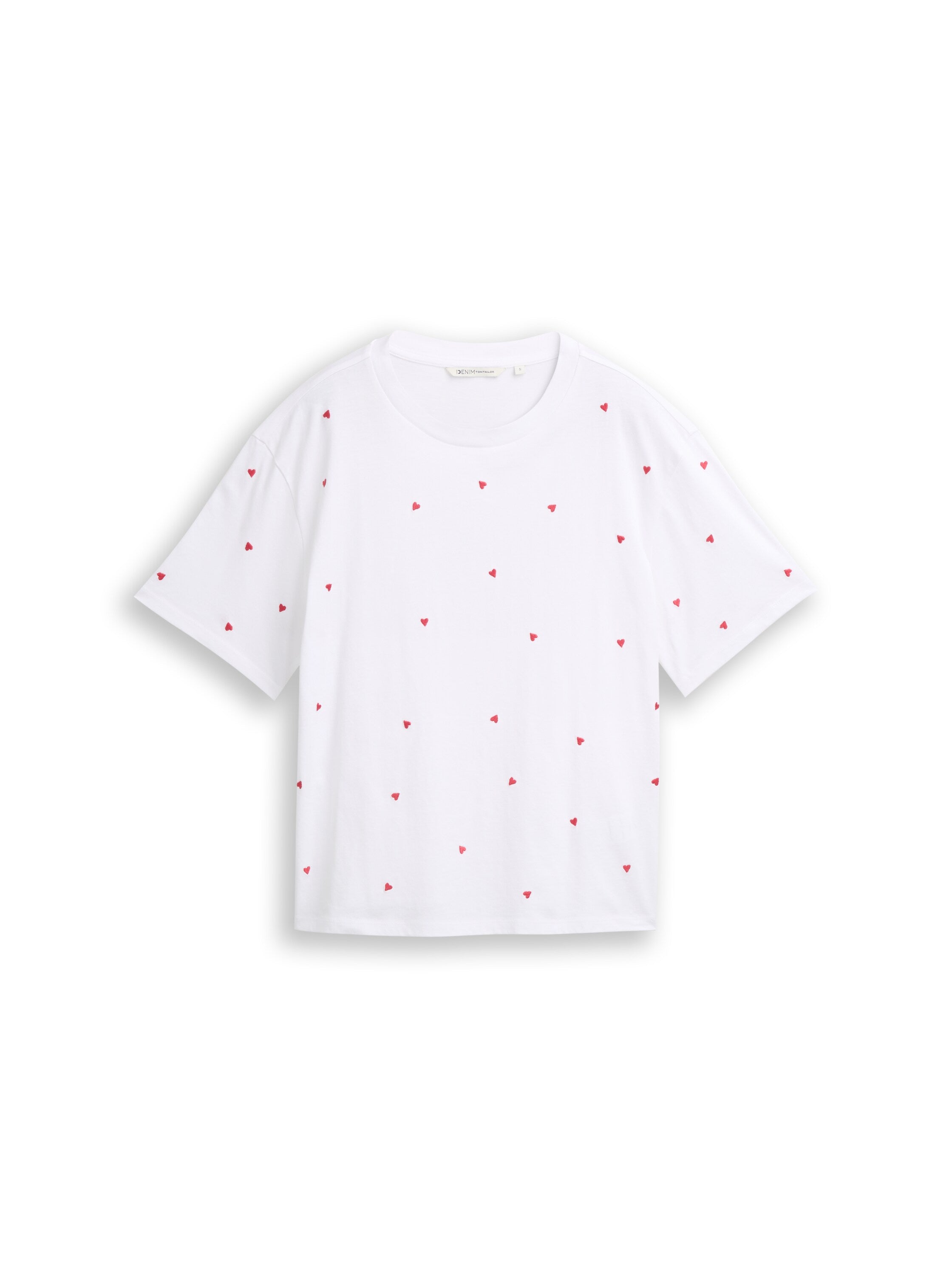 Boxy Fit T-Shirt mit Stickereien