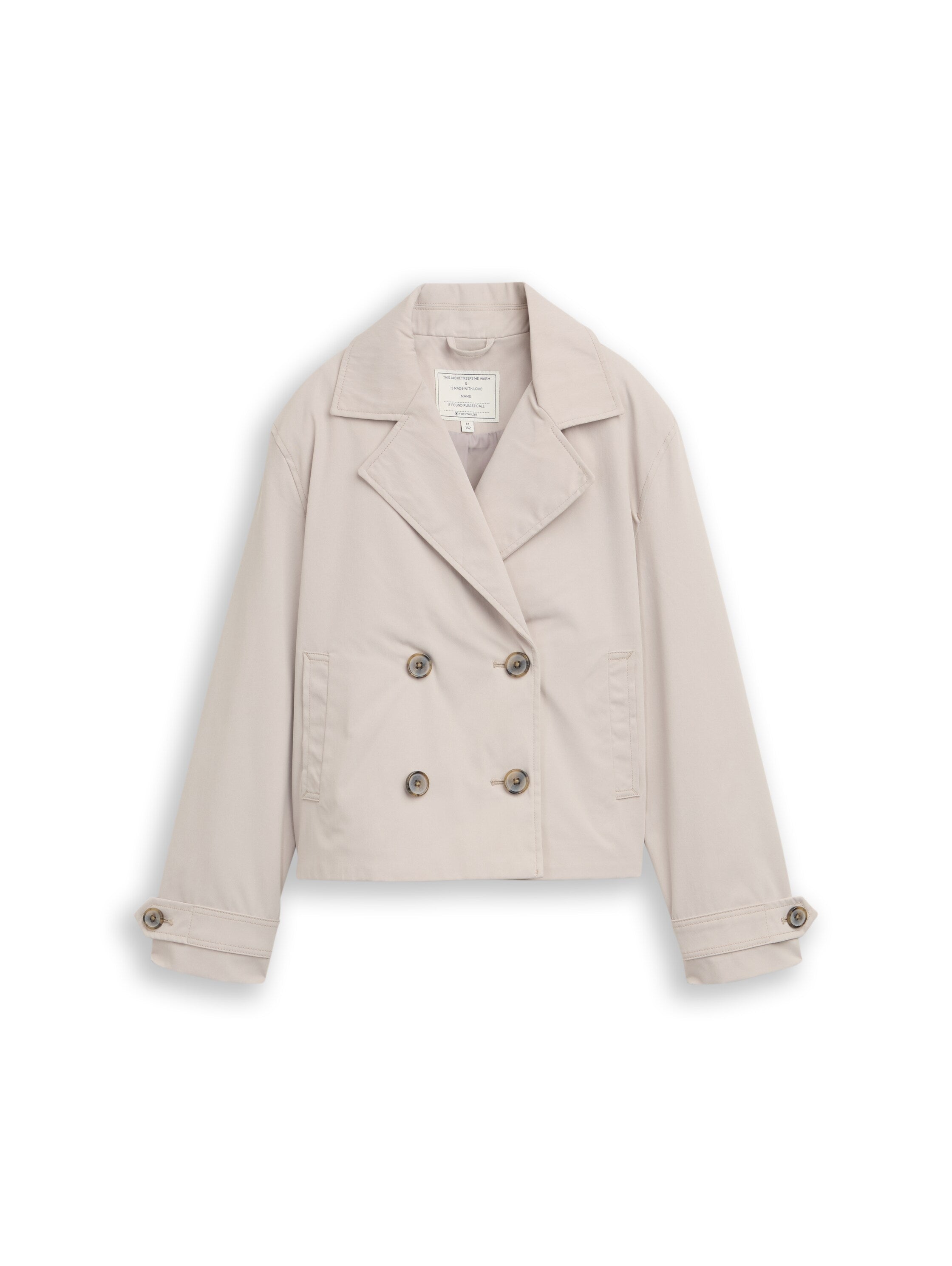 Tom Tailor Kinder Kurz-Trenchcoat Wind- und wasserabweisend
