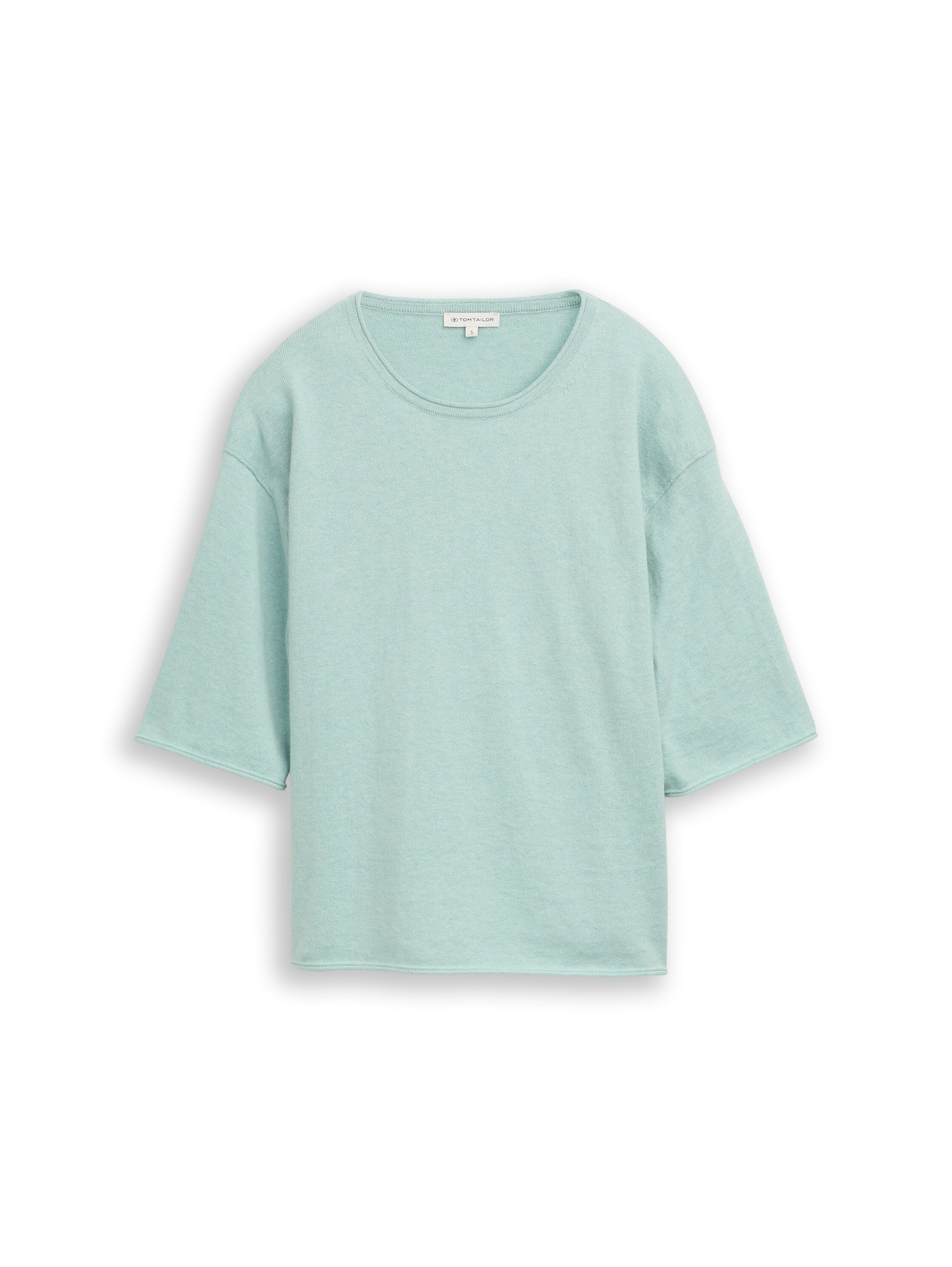 TOM TAILOR Kaschmir Baumwolle Pullover Damen Rundhalsausschnitt