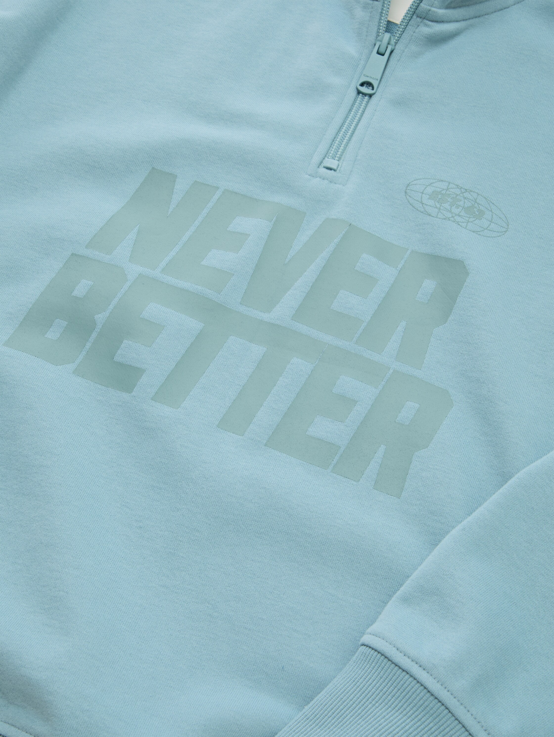 TOM TAILOR Oversize Kinder Sweatshirt Troyer-Stil mit Reißverschluss
