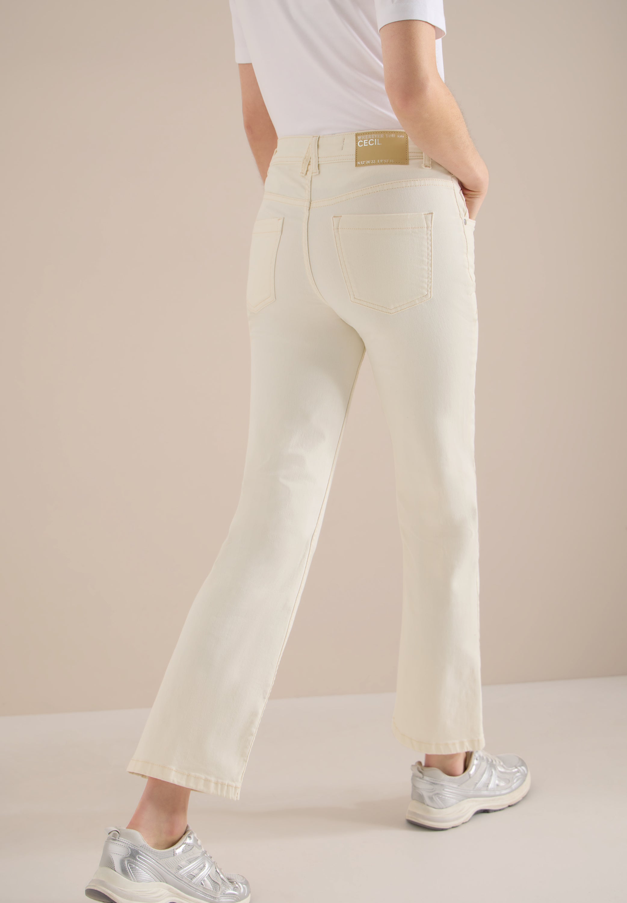 CECIL Damen Bootcut Jeans Toronto High Waist Slim Fit