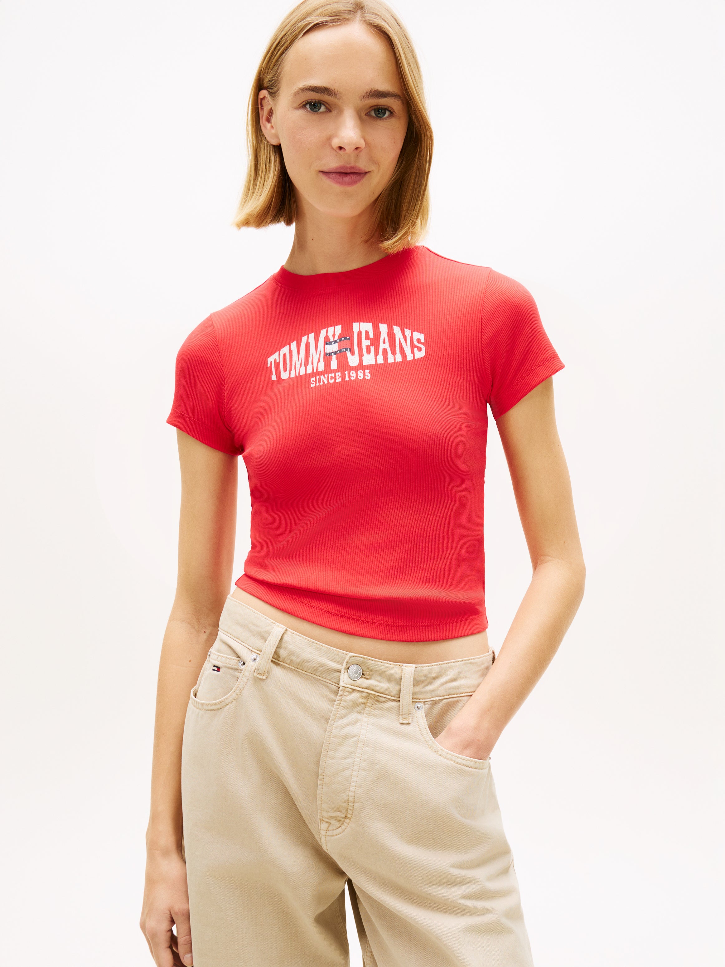 TOMMY HILFIGER Sportswear Division Damen T-Shirt mit Elasthan