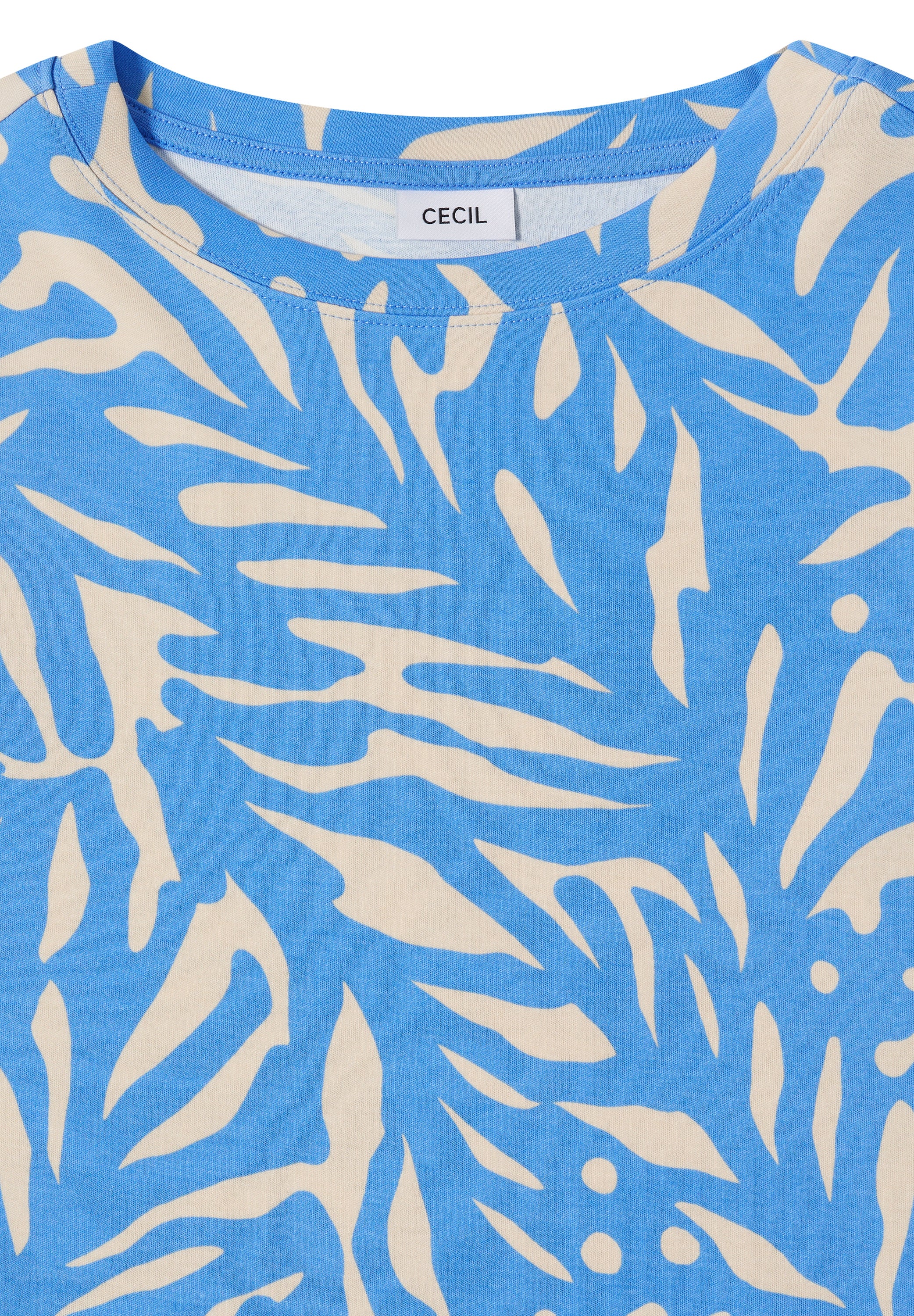 CECIL Damen Baumwollshirt Langarm Casual Gemütlich