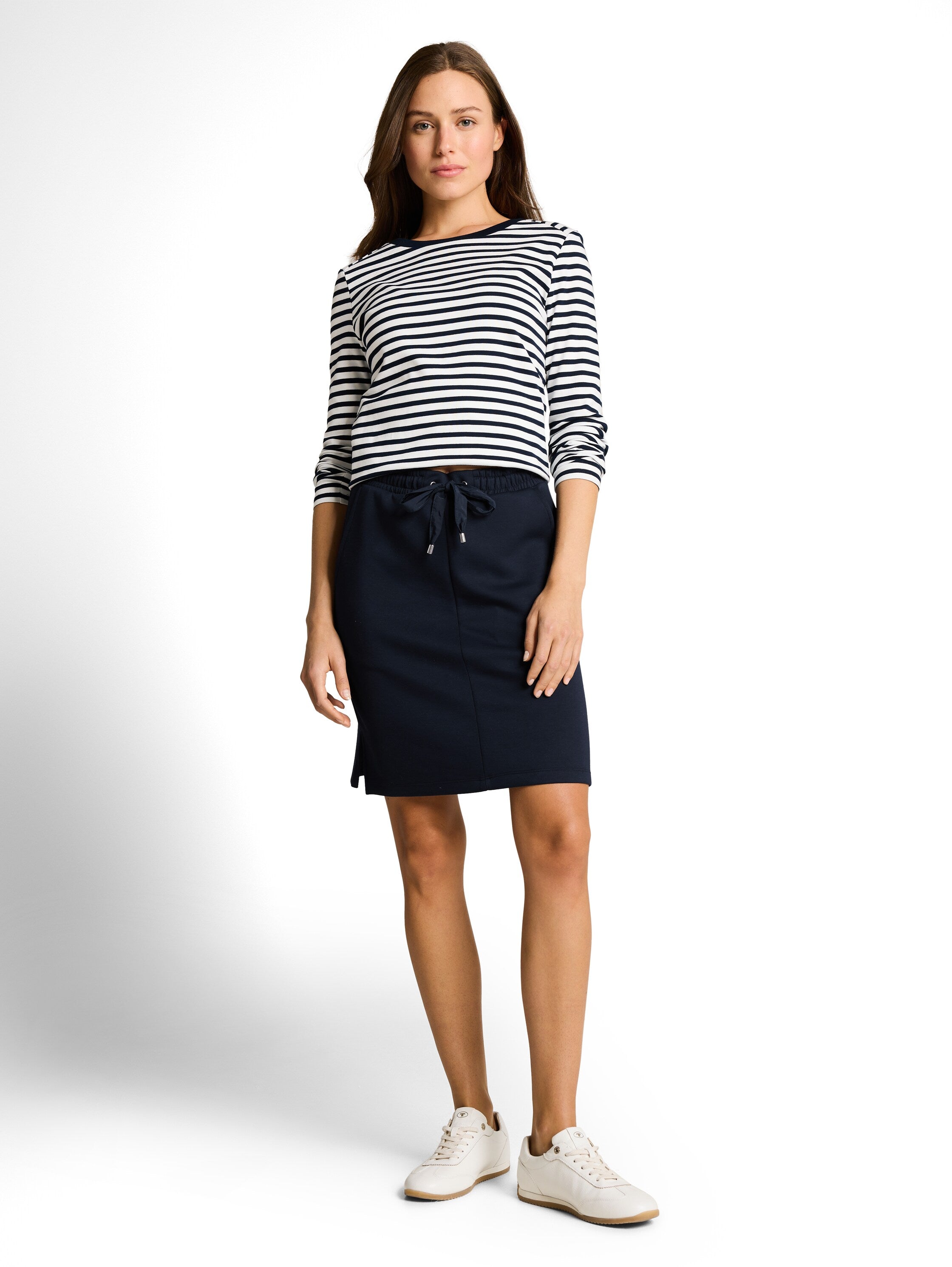 High Waist Scuba Rock mit Gummibund