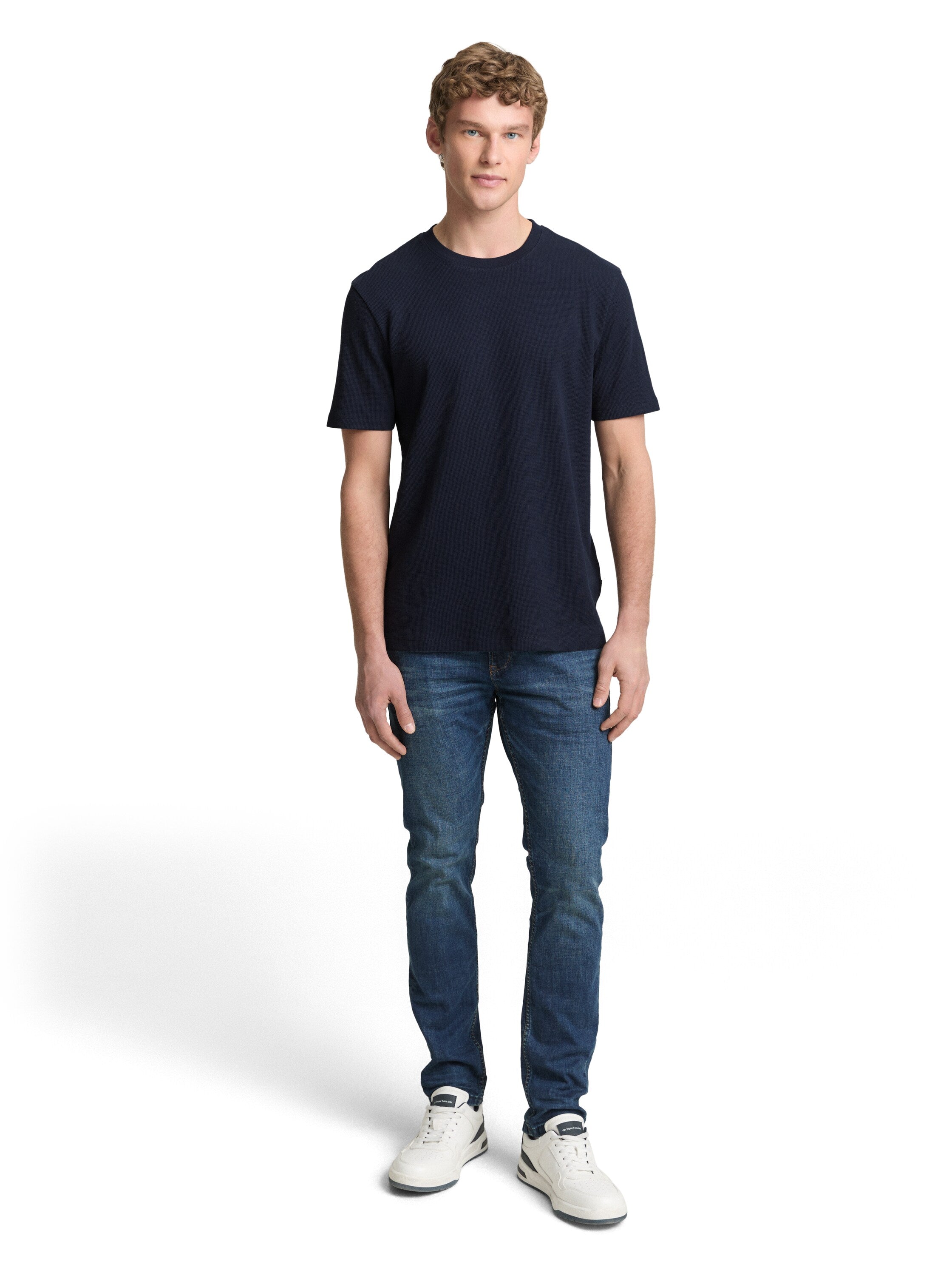 T-Shirt mit Waffelstruktur