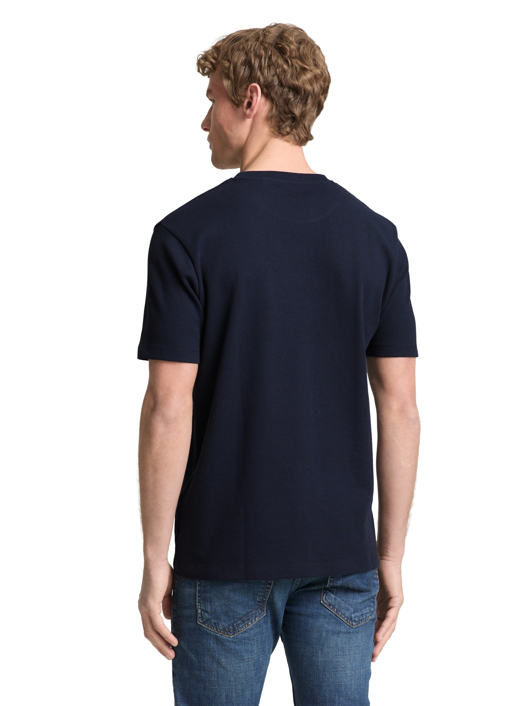 T-Shirt mit Waffelstruktur