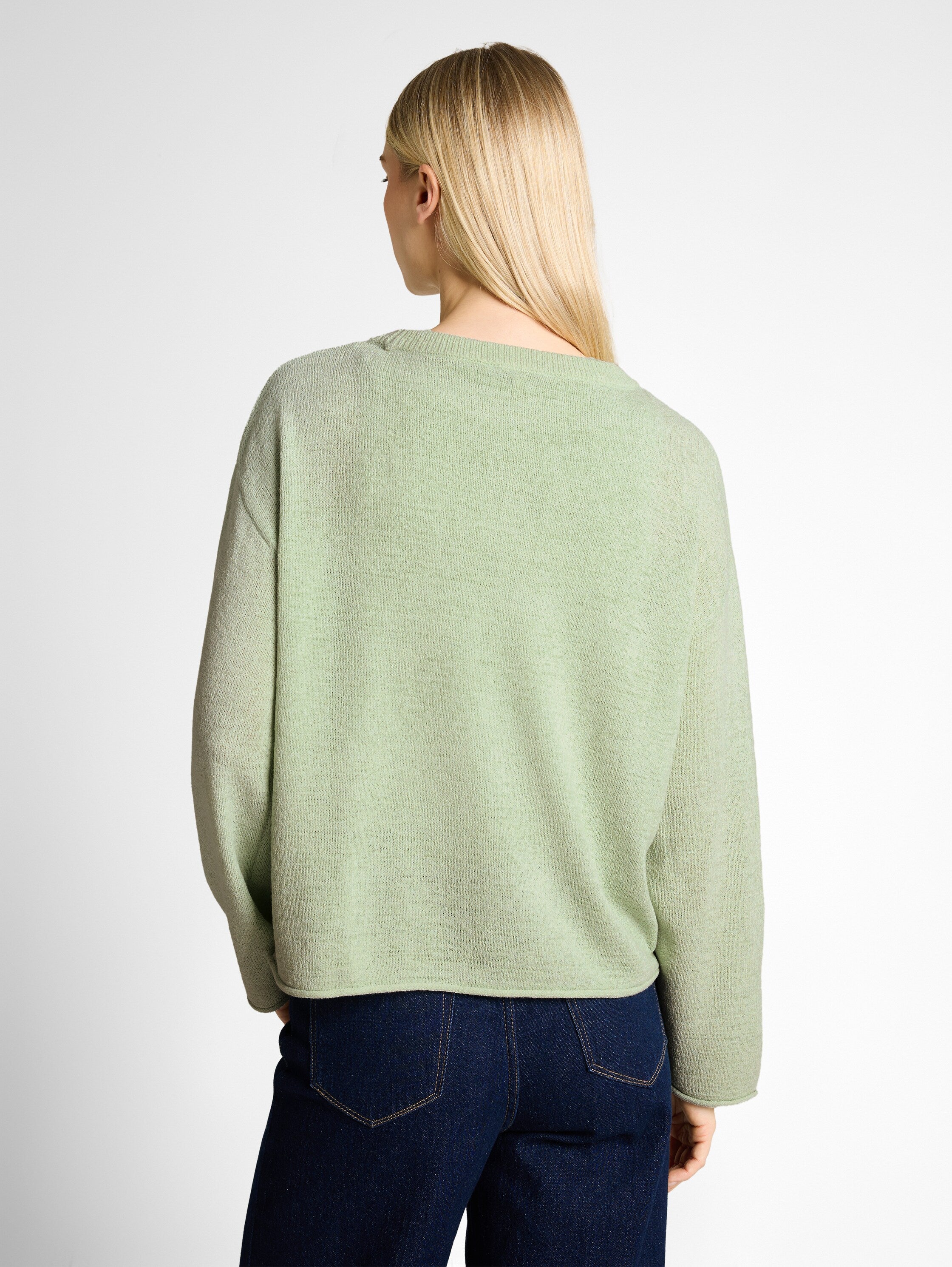 Relaxed Fit Strickpullover mit U-Boot-Ausschnitt