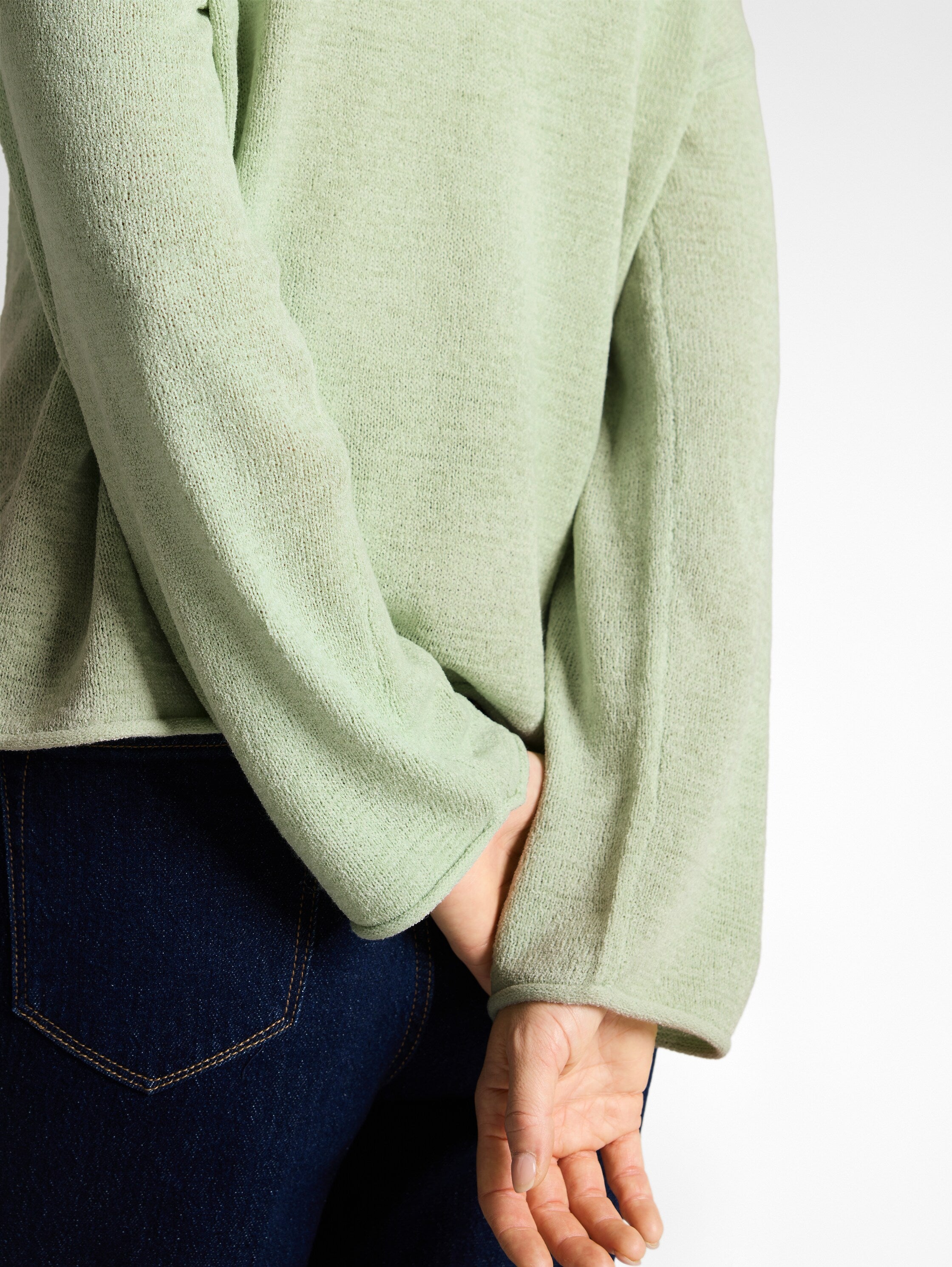 Relaxed Fit Strickpullover mit U-Boot-Ausschnitt