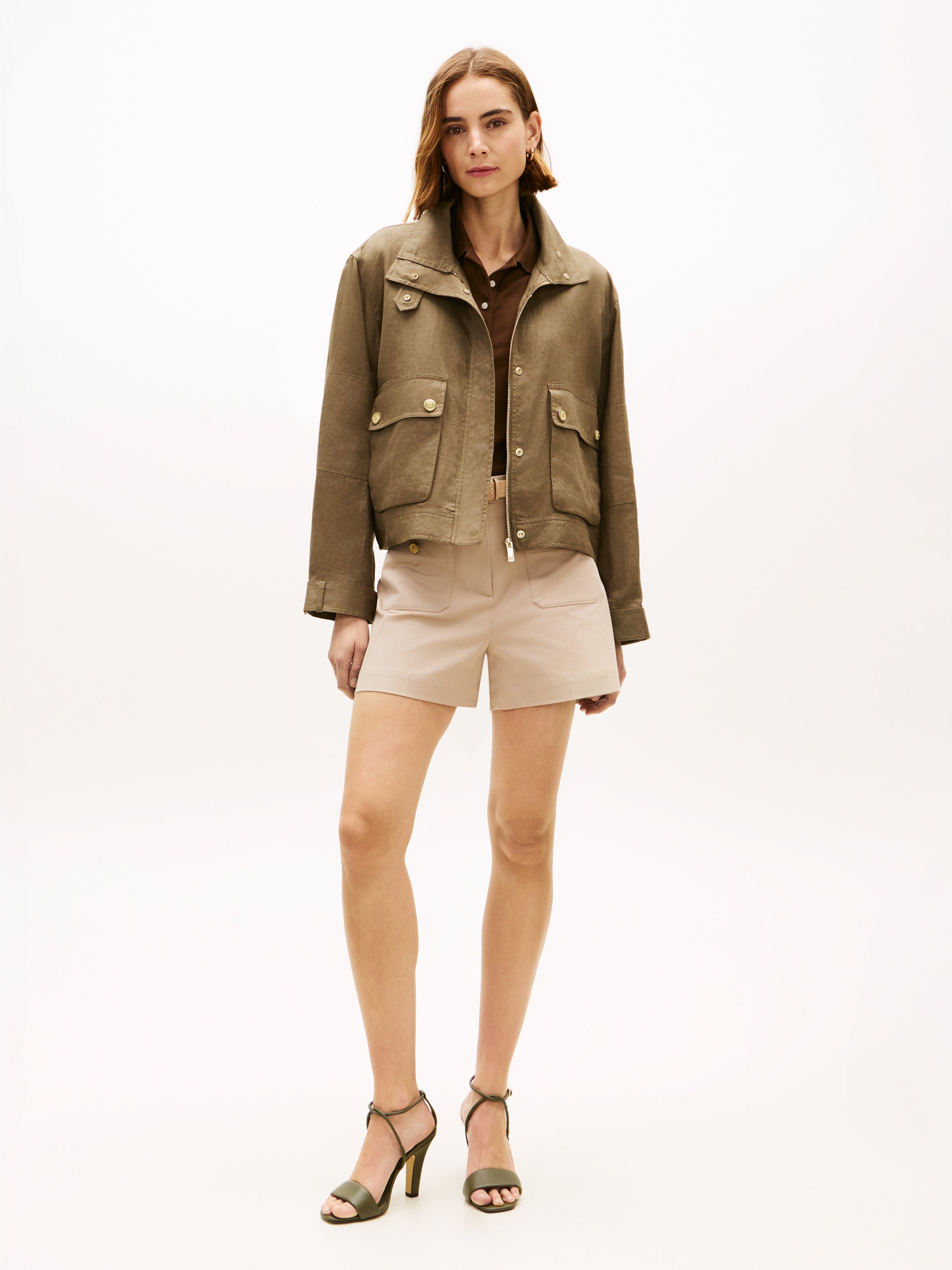 LINEN UTILITY JACKET