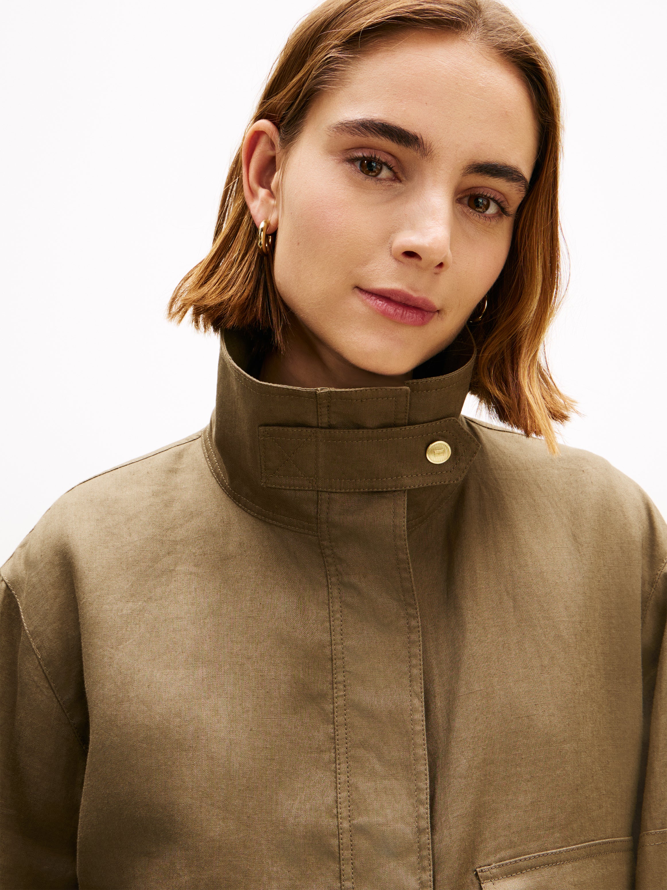 LINEN UTILITY JACKET