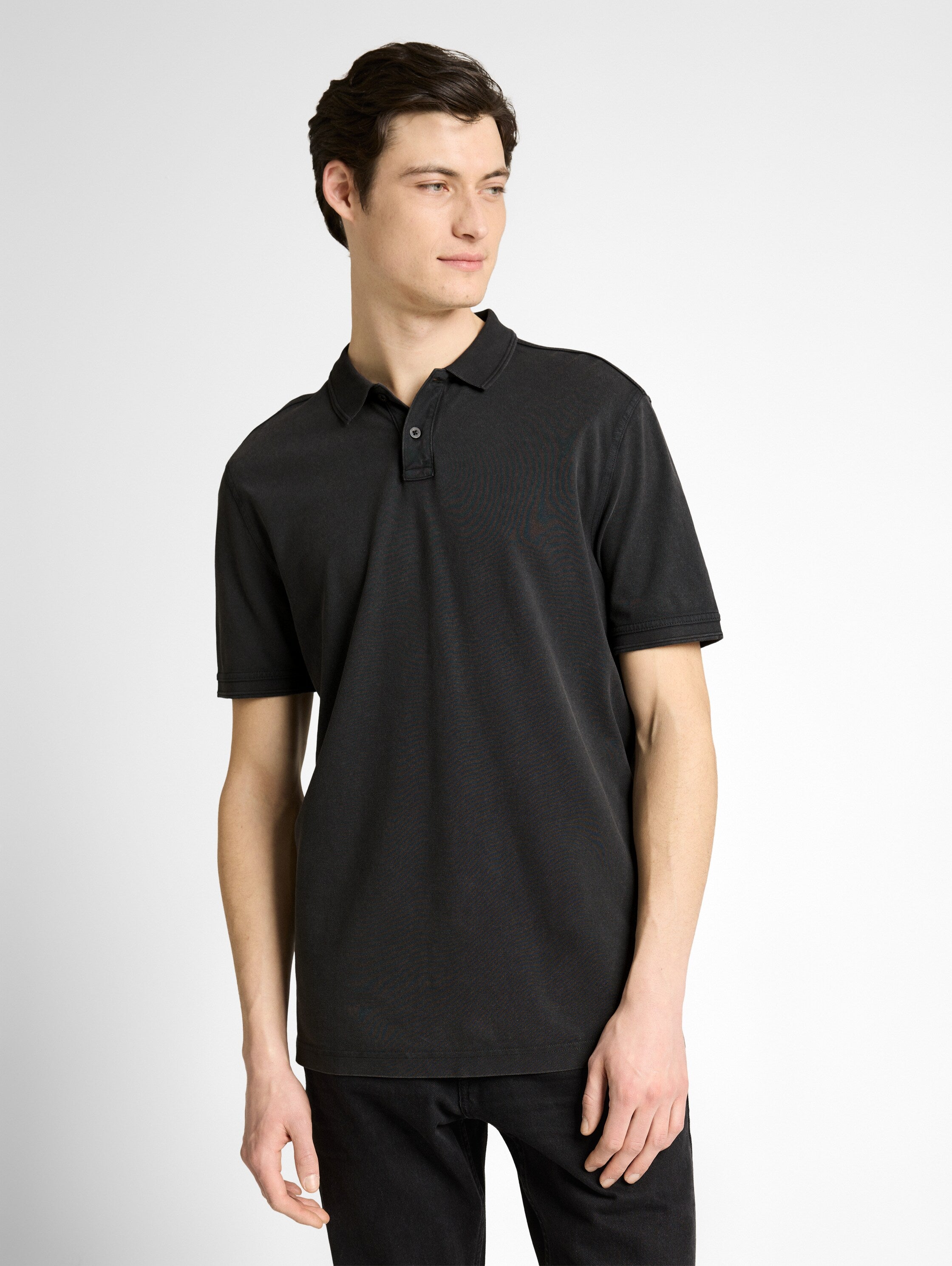 Piqué Poloshirt im Washed Look
