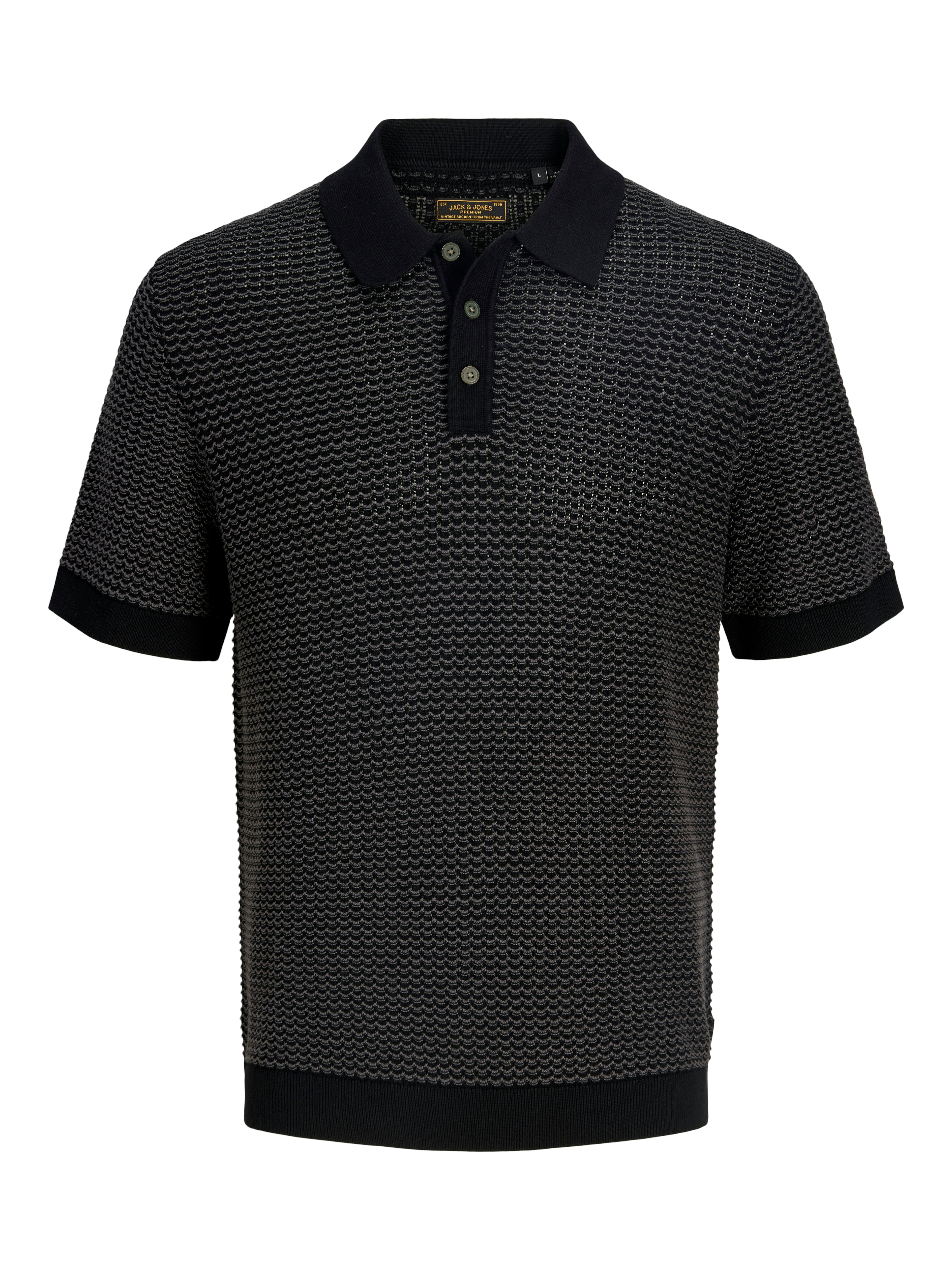 JPRBLUKINGSLEY KNIT POLO SS LN