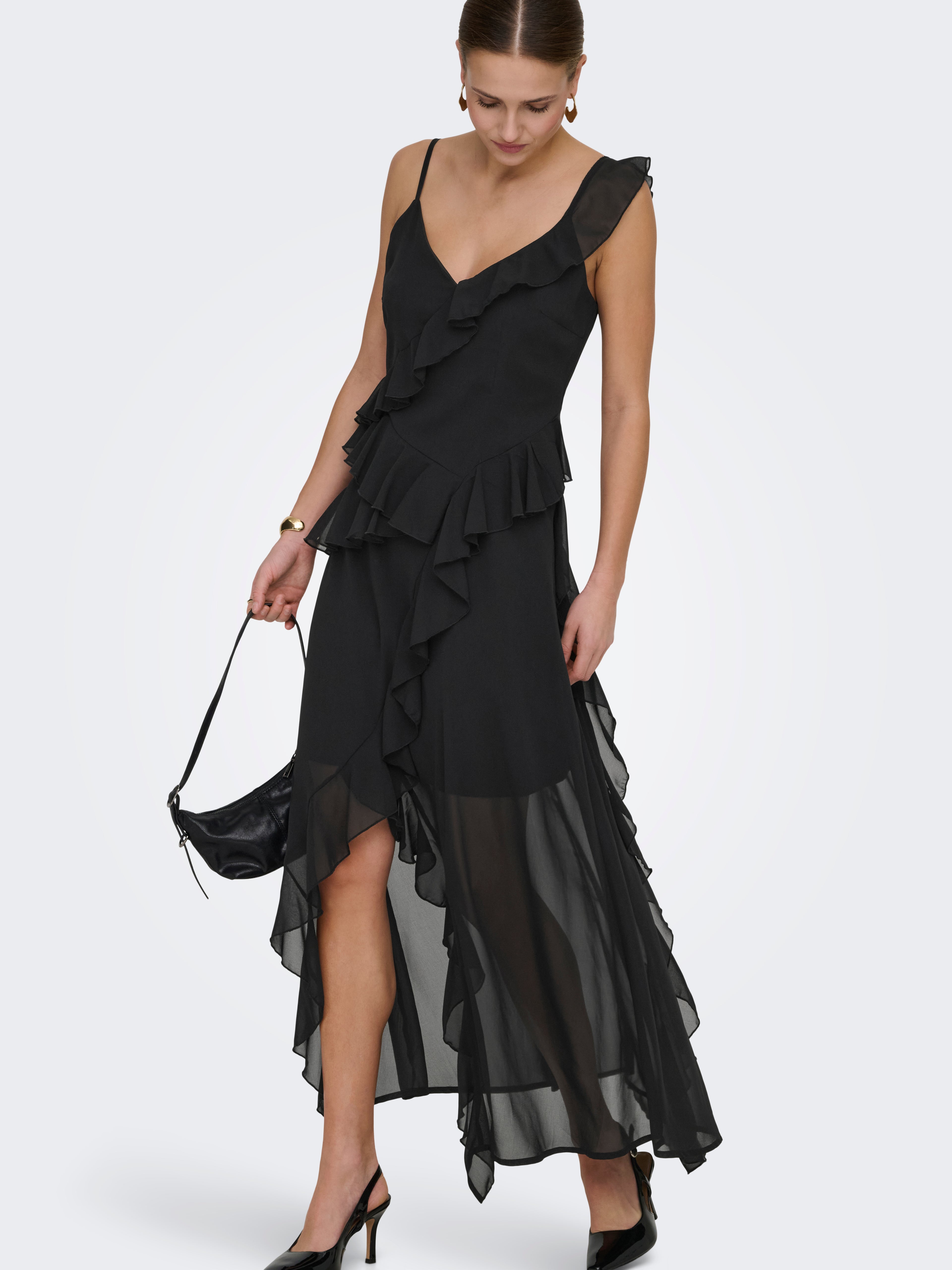 JDYELVIRA S/L MAXI FRILL DRESS WVN