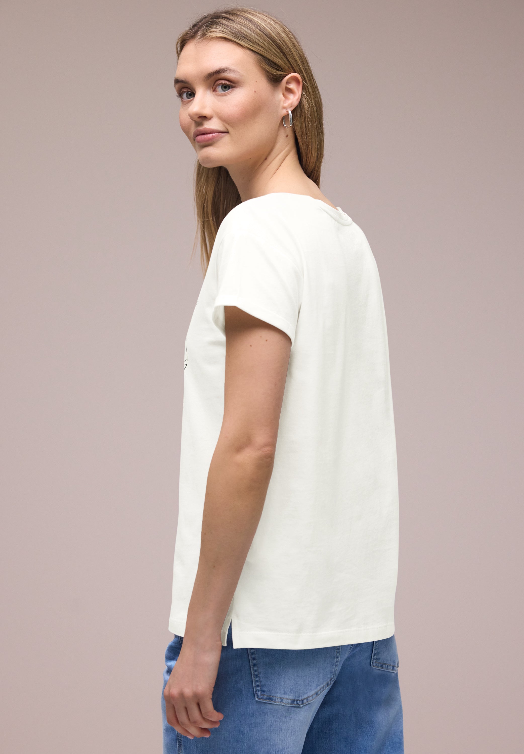 Kurzarm Shirt mit floralem Artwork