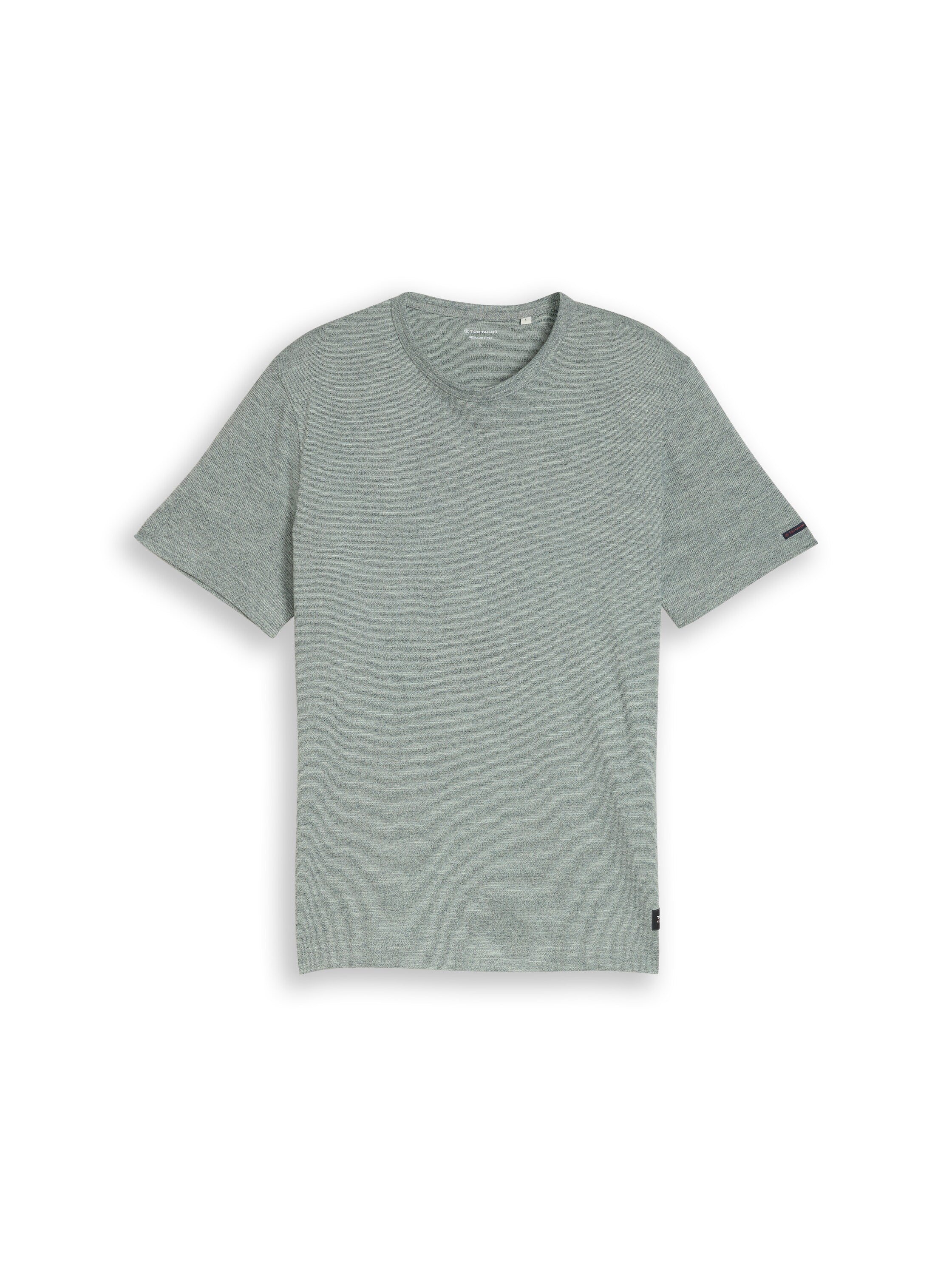 T-Shirt in Melange-Optik