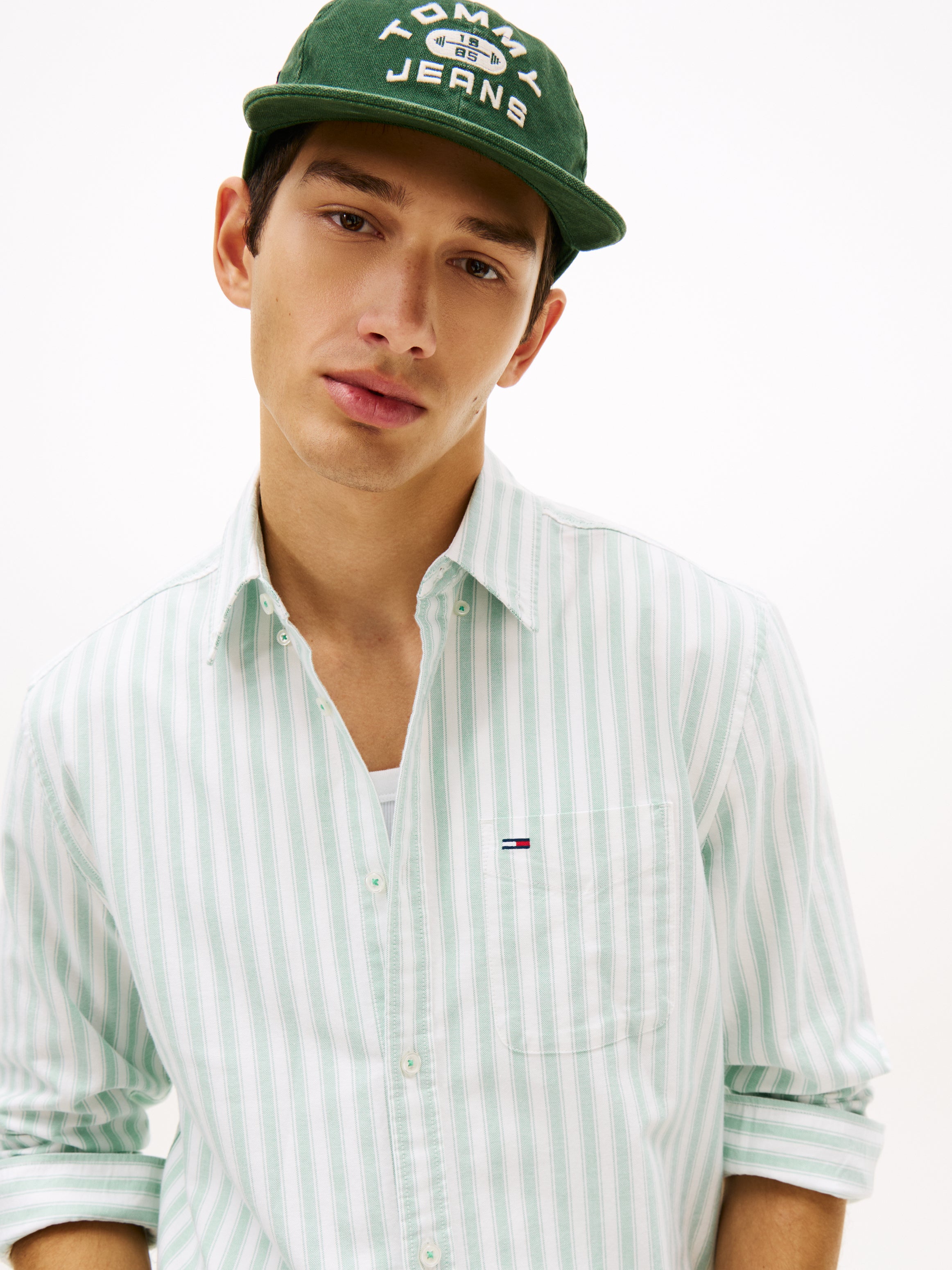 TJM REG STRIPE OXFORD SHIRT EXT