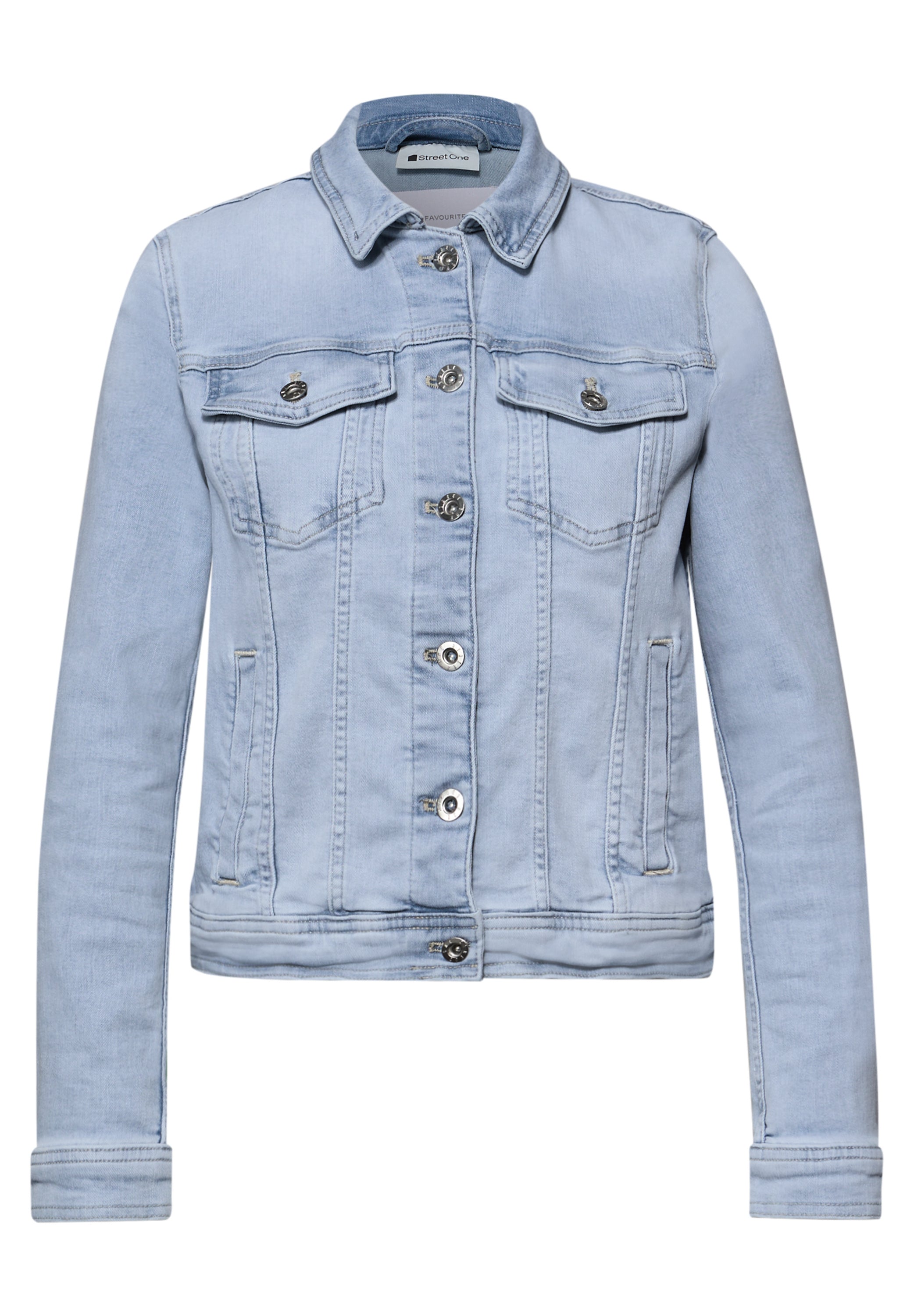 Jeansjacke mit Brusttaschen und Knöpfen