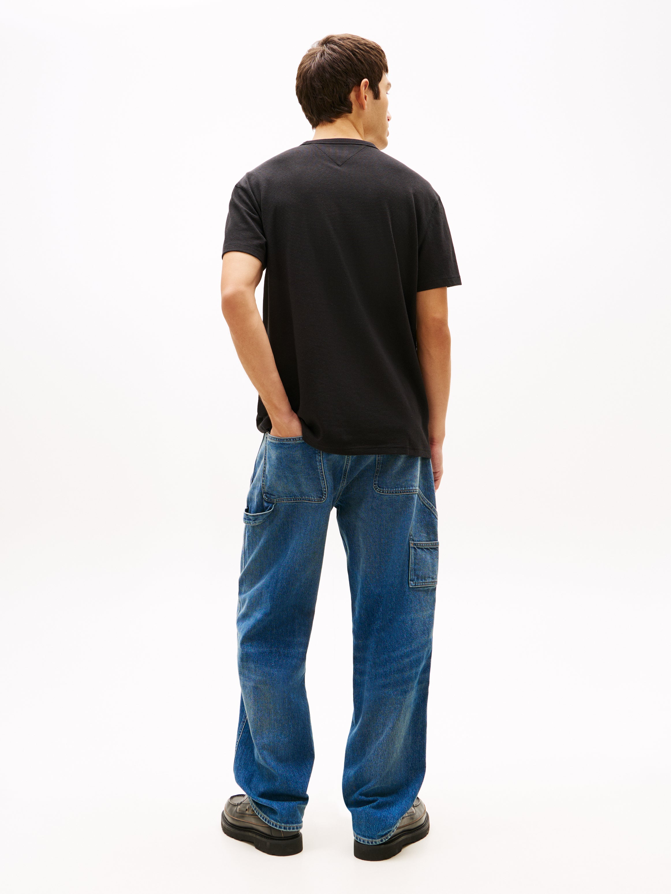 Logo Slim Waffle Knit T-Shirt
