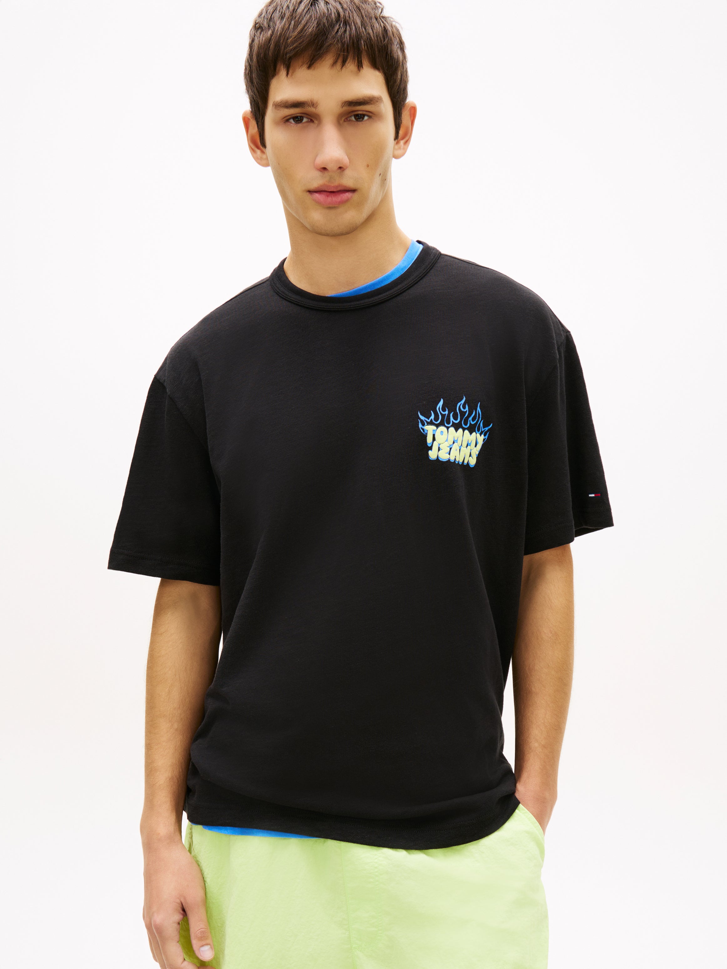 Bubble Logo Textured Jersey Relaxed T-Shirt