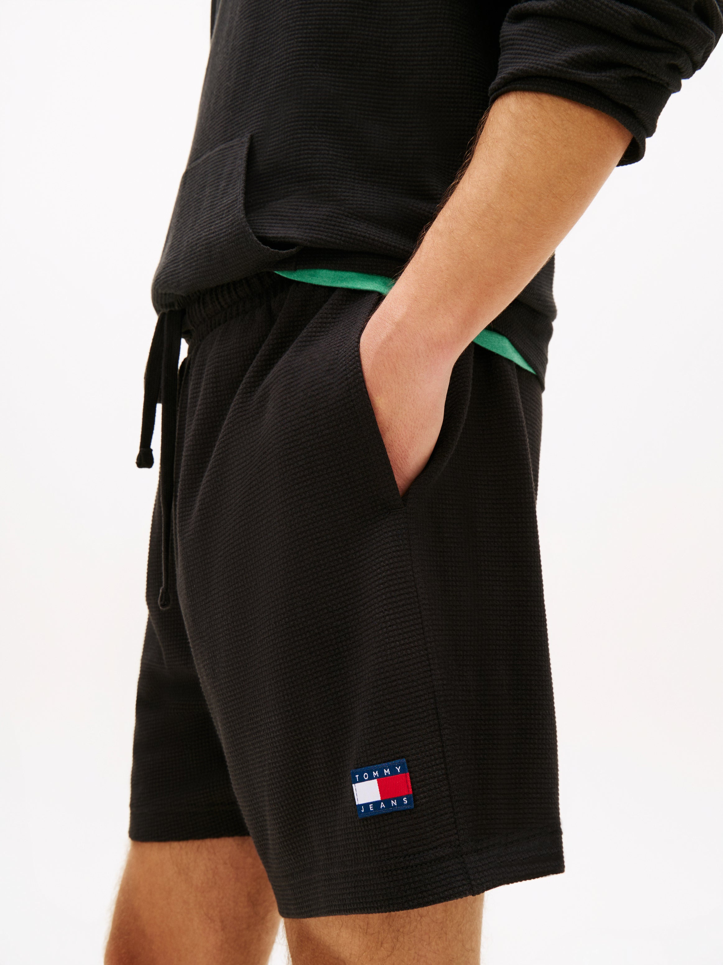 Logo Waffle Knit Sweat Shorts