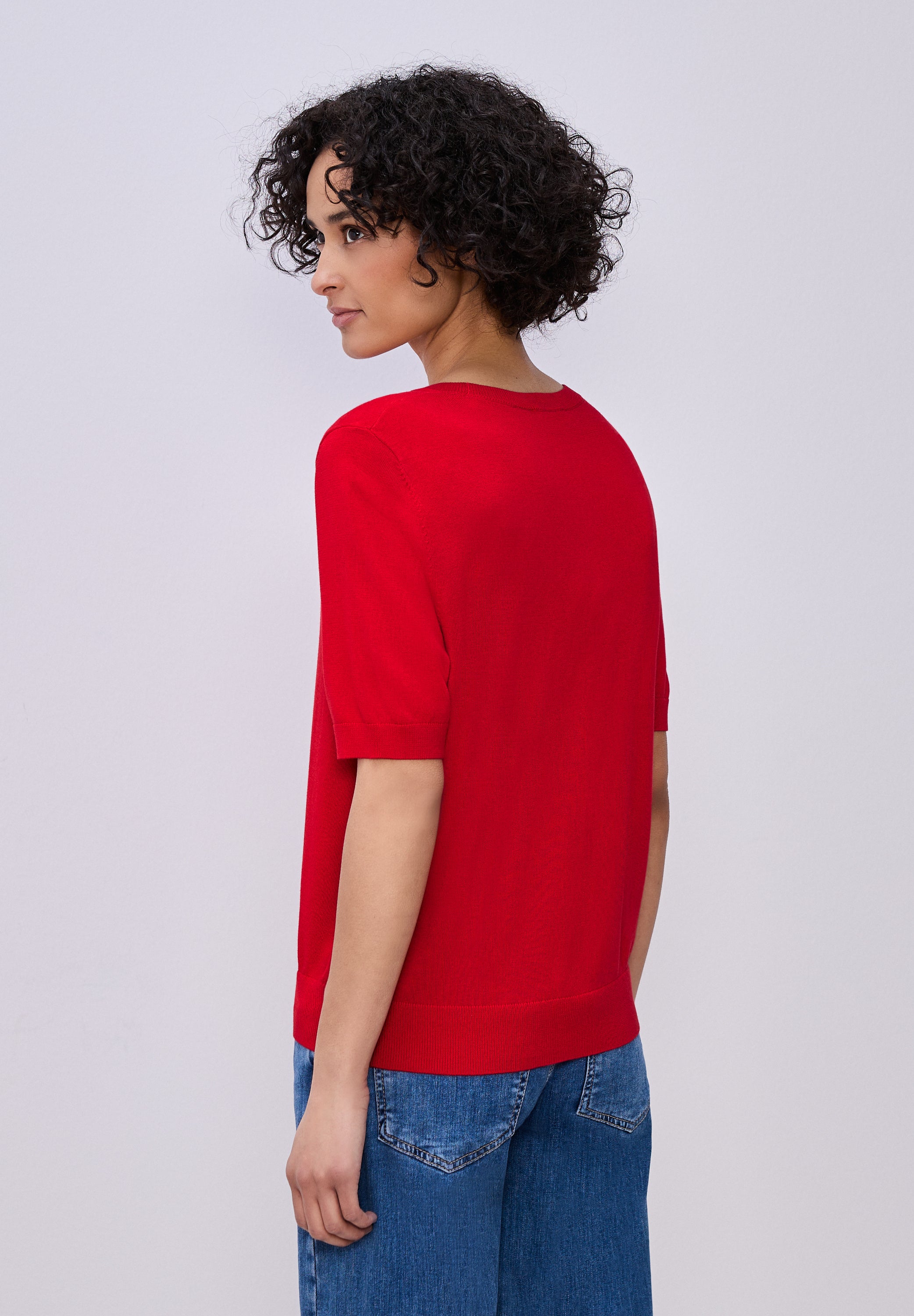 Kurzarm Pullover mit Rundhals