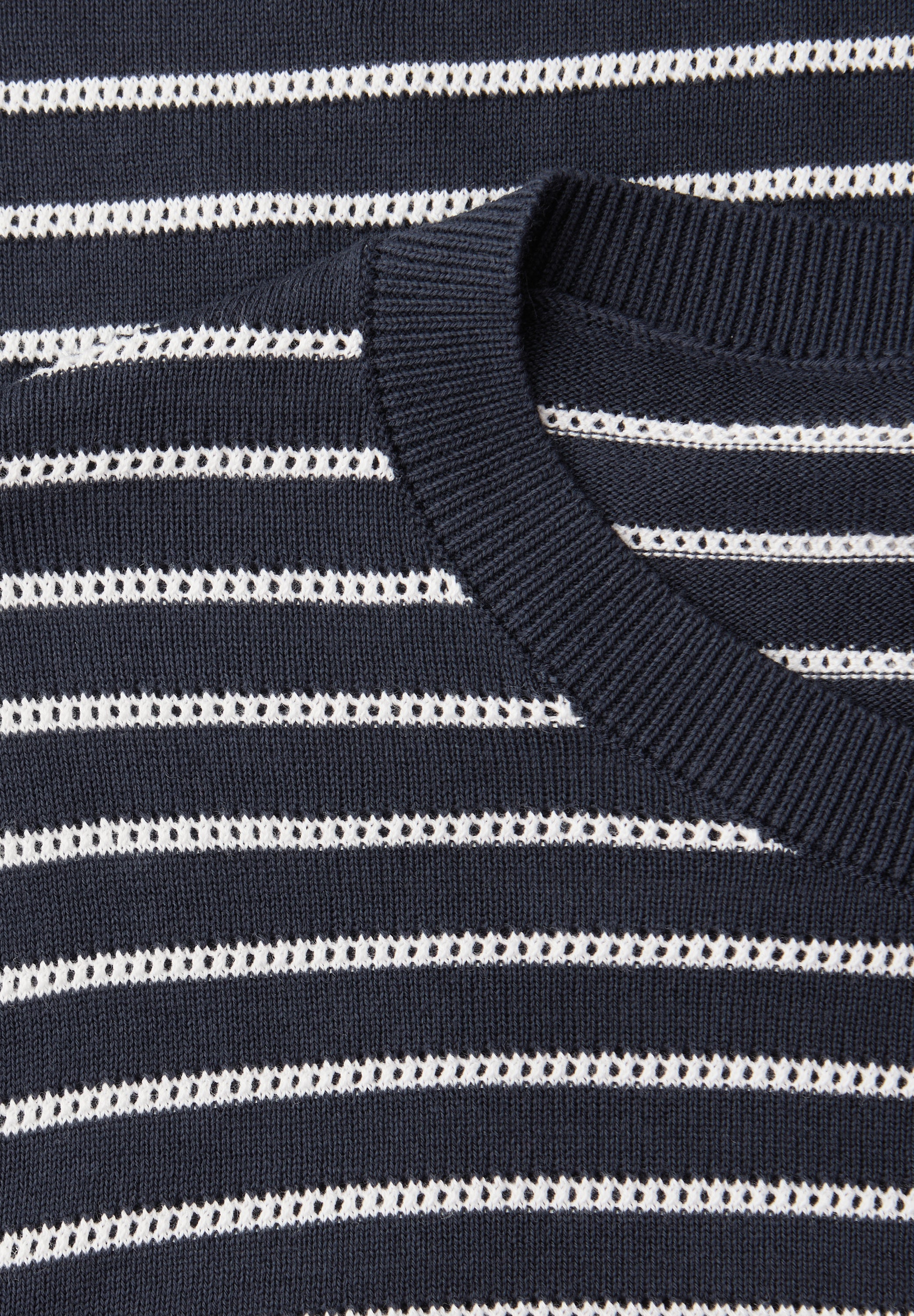 Kurzarm Pullover mit Streifenmuster