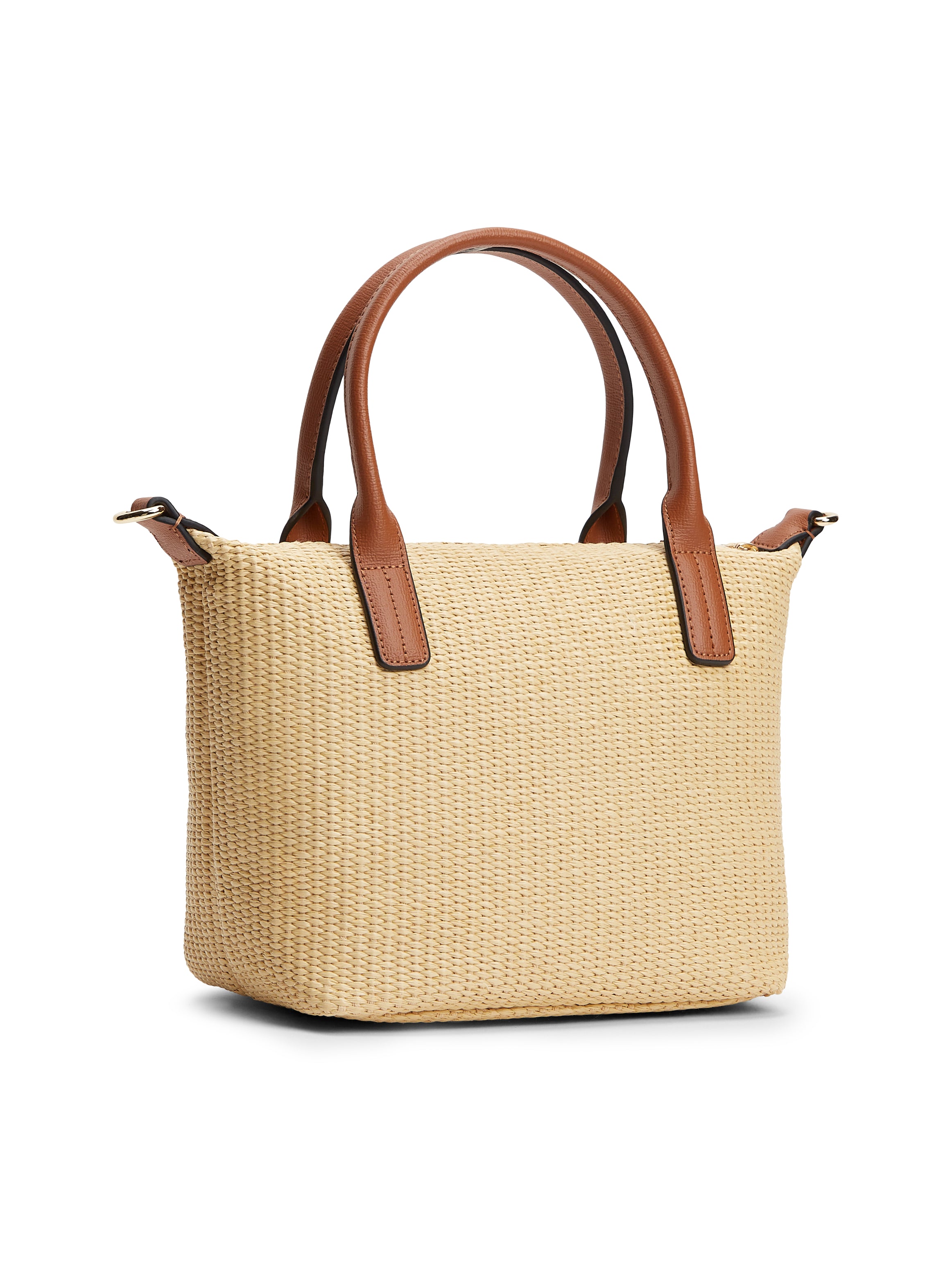 Raffia Crossbody Tote Bag