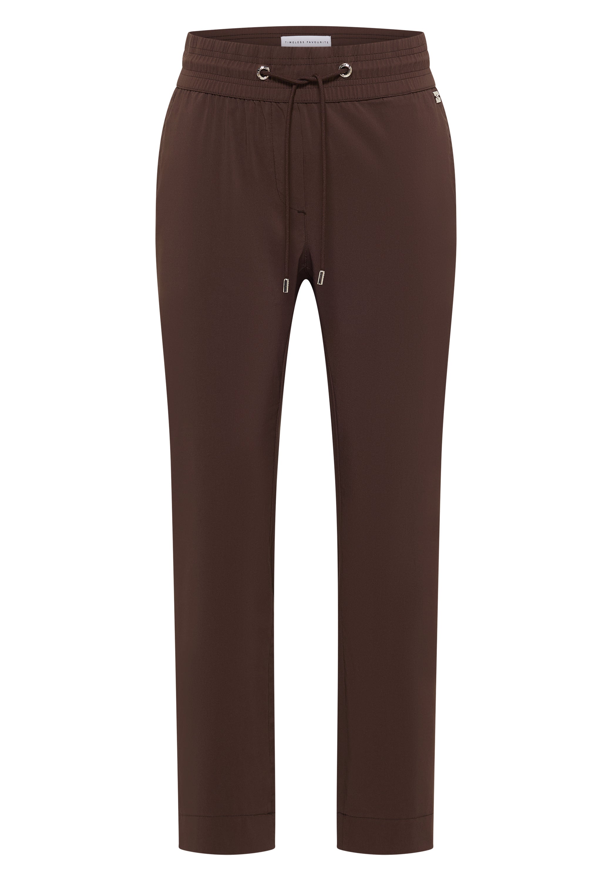 Mid Waist Slim Leg Hose im Casual Fit