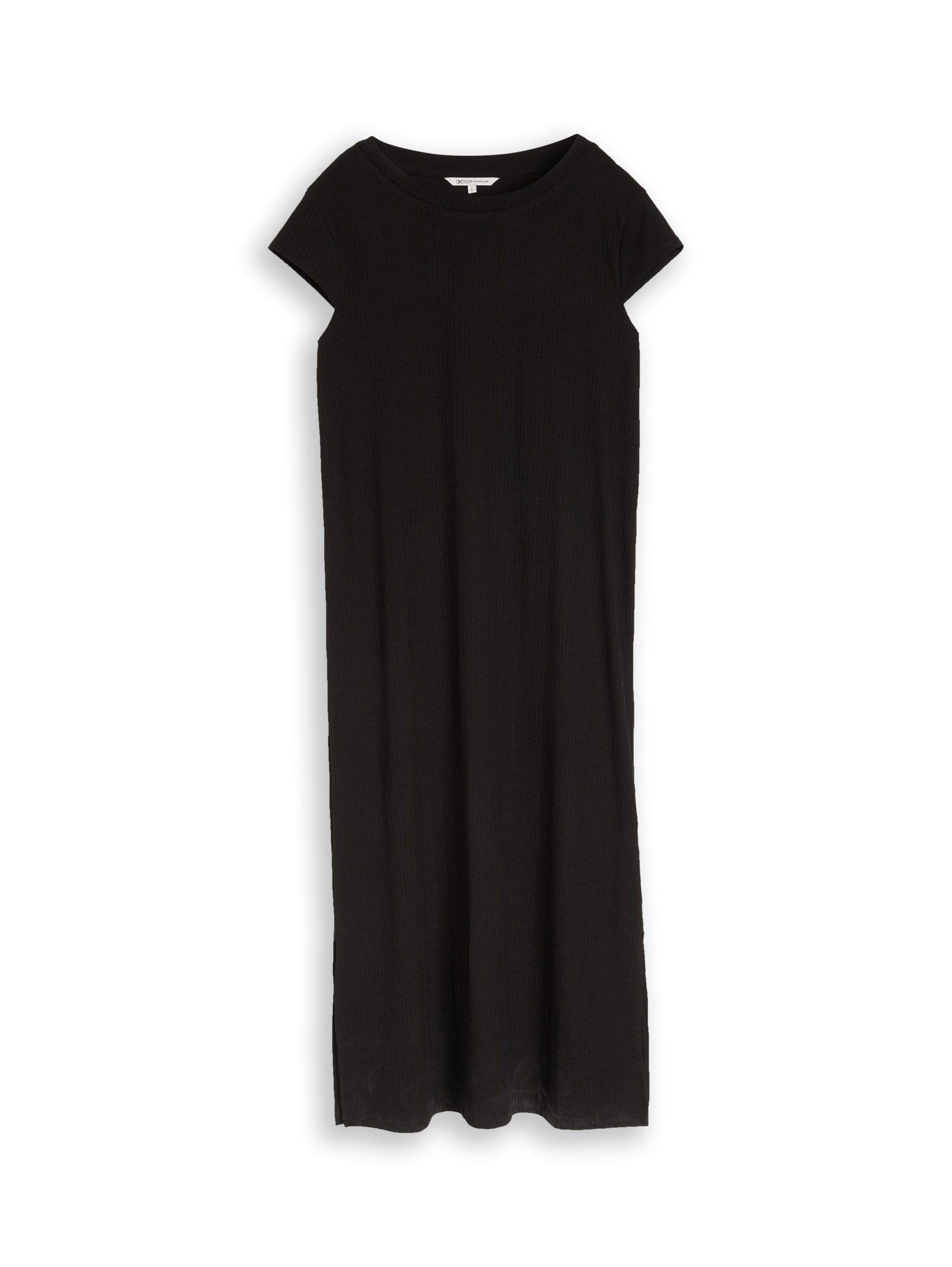 Loose Fit Midi-Kleid mit Rippstruktur