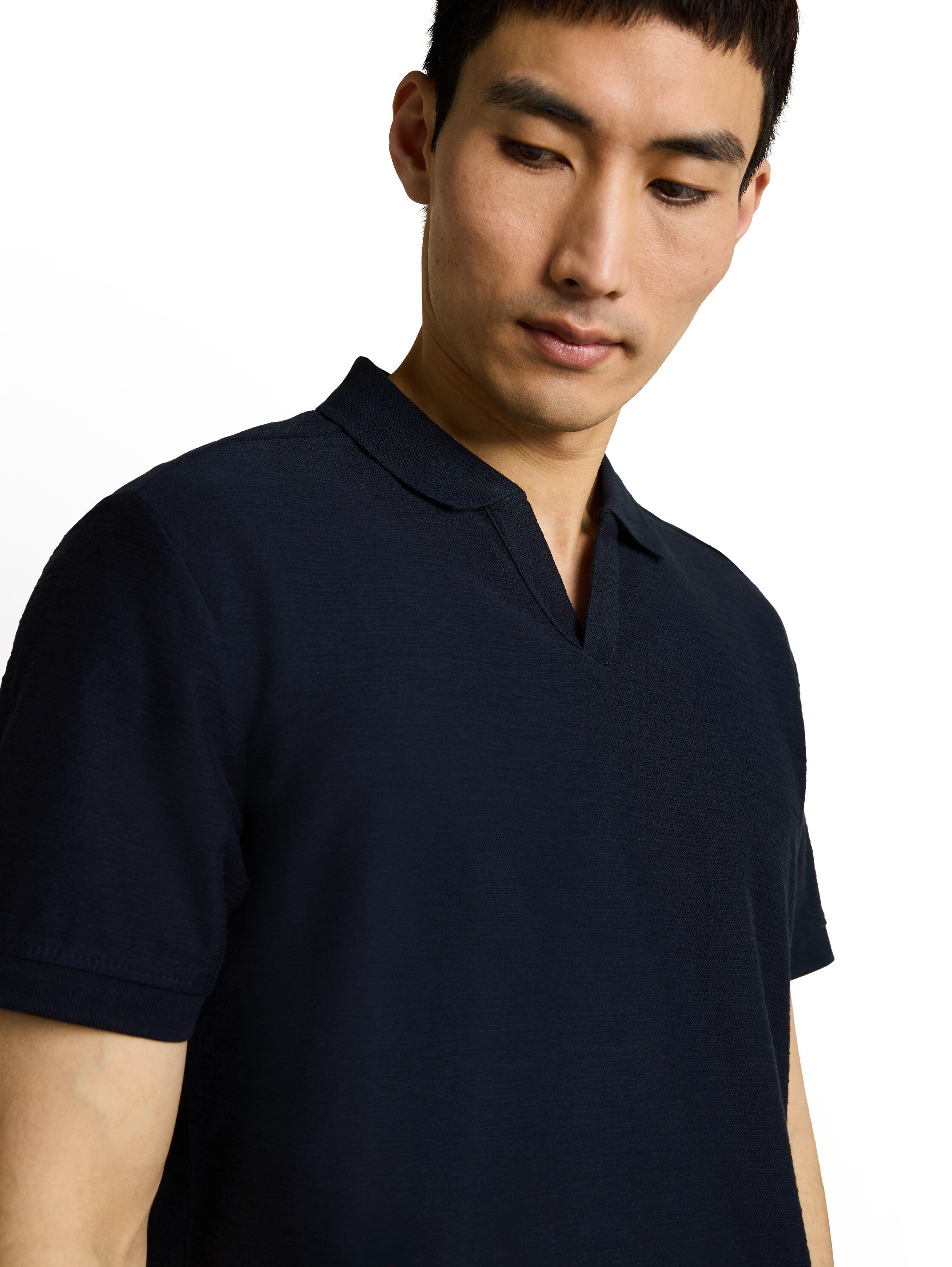 Poloshirt mit Ottoman-Struktur
