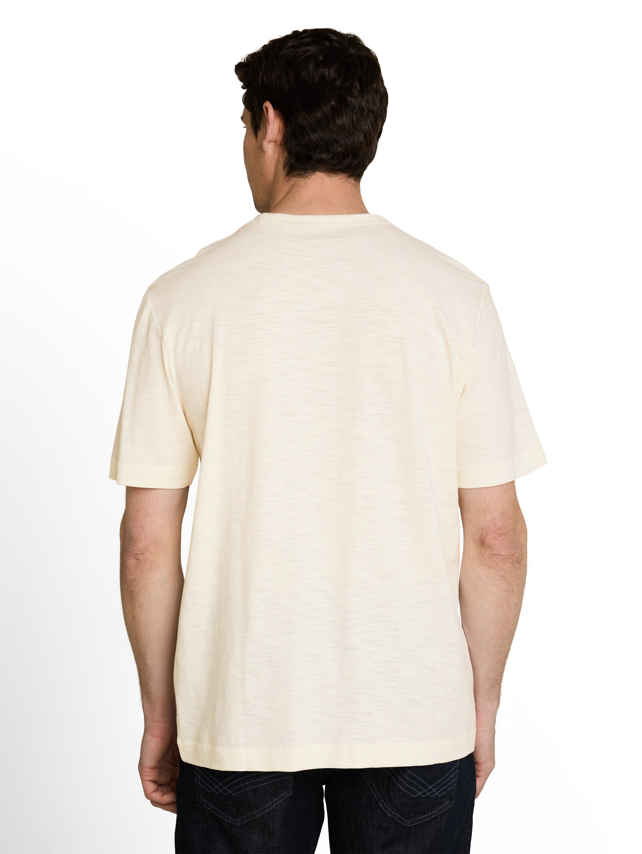 T-Shirt in Melange-Optik