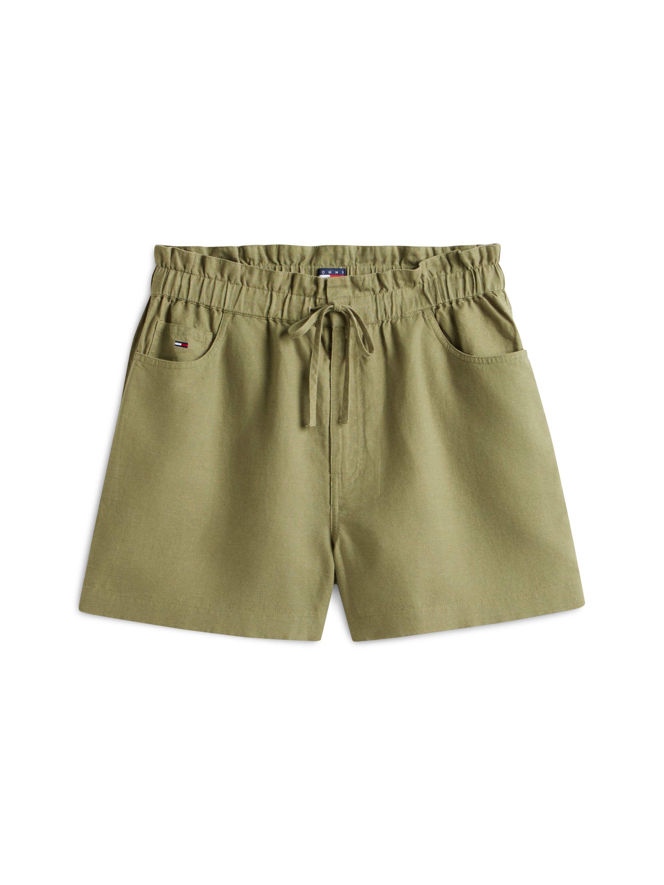 Linen Blend Five-Pocket Shorts