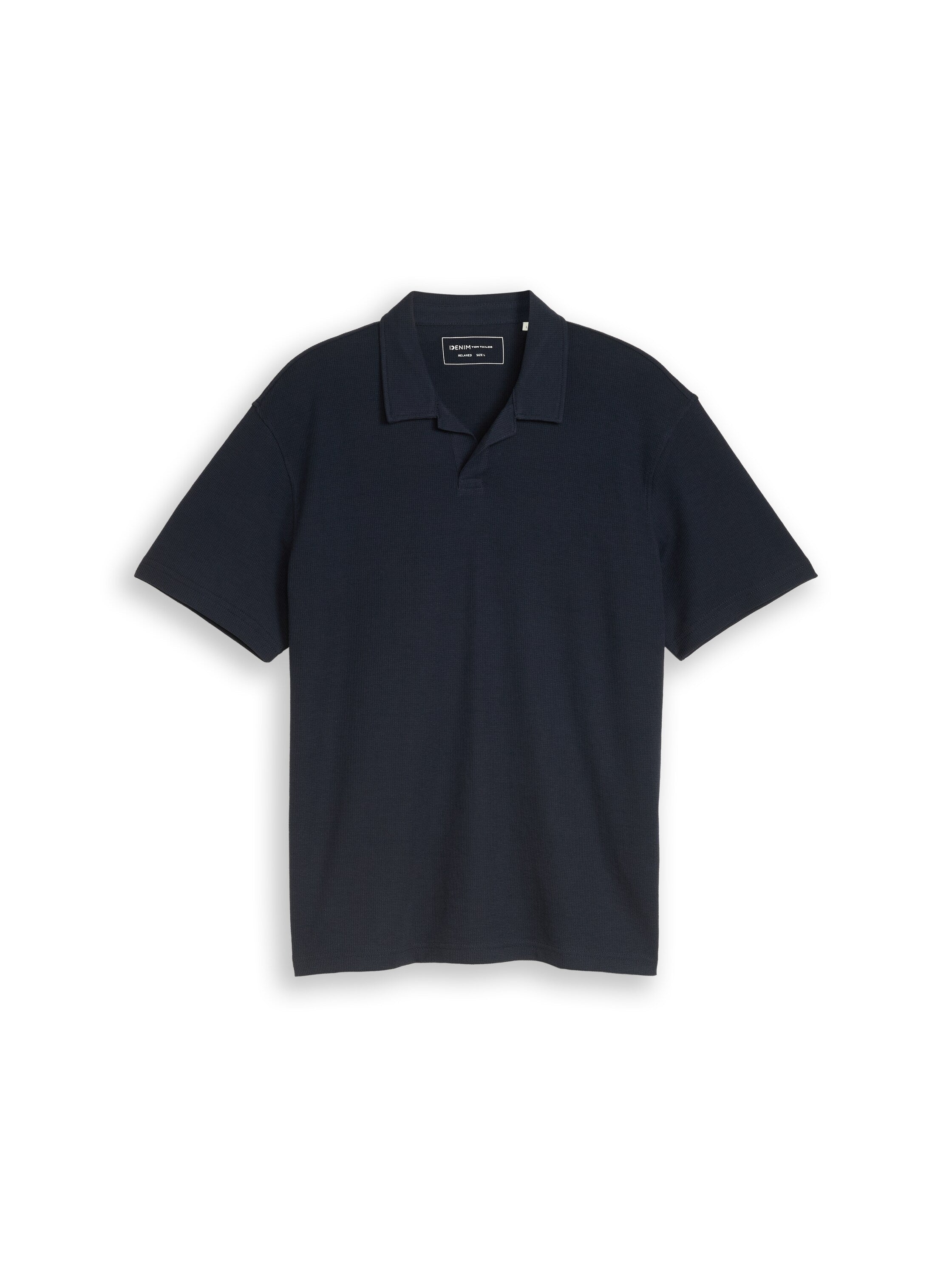 Relaxed Fit Resort Poloshirt mit Waffelstruktur