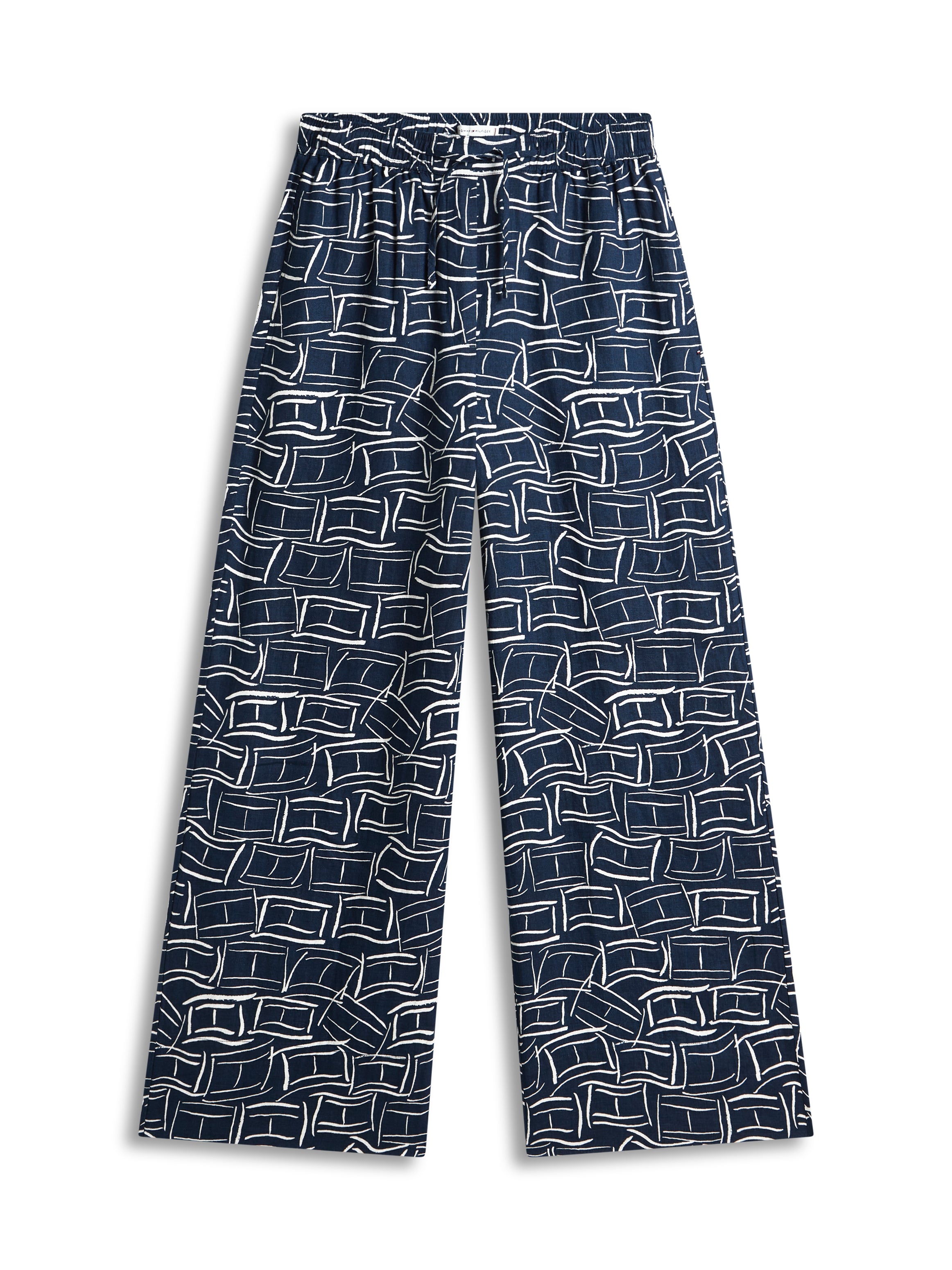 Relaxed Wide Leg Pure Linen Trousers