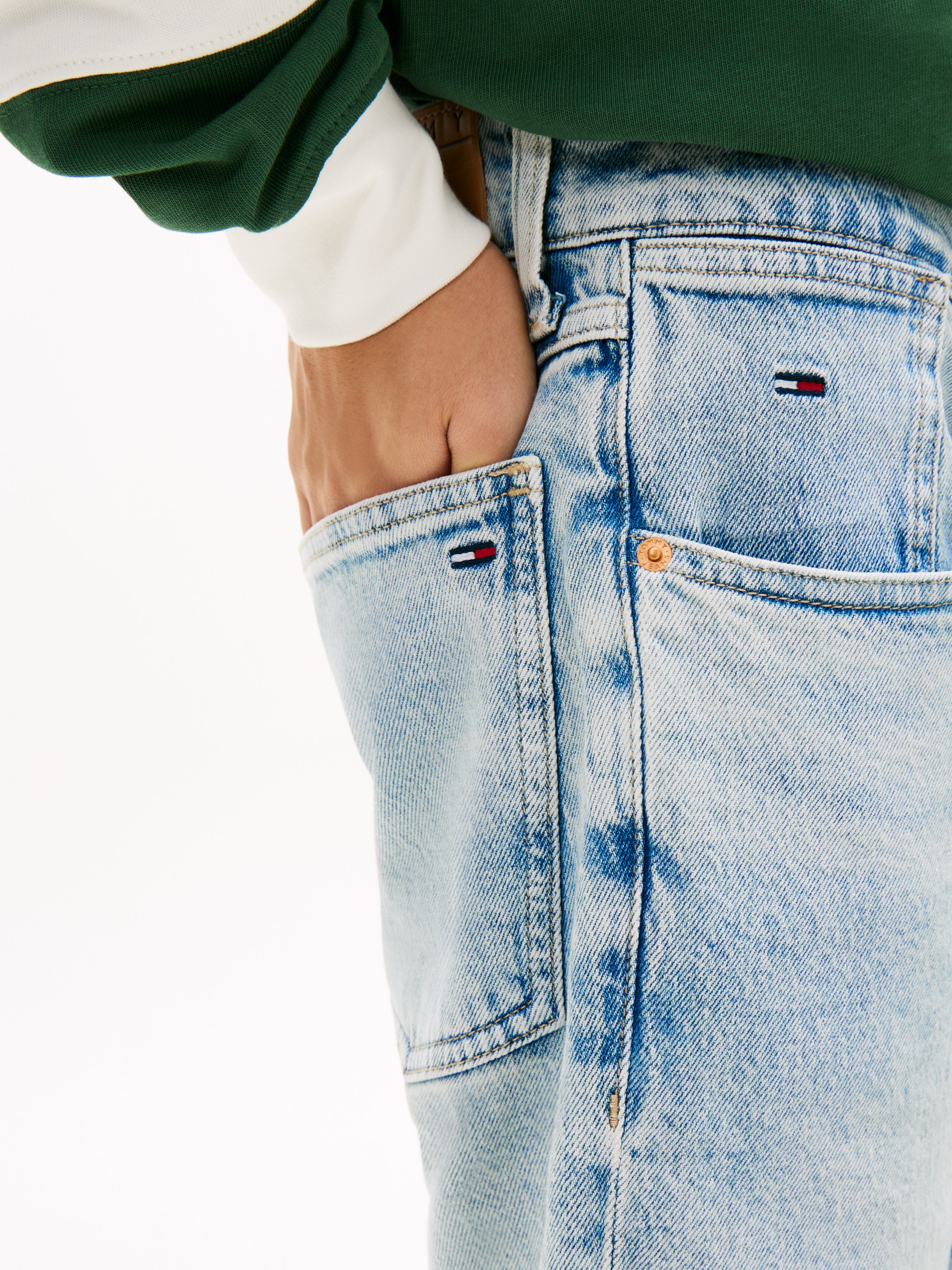 Ronnie Whiskered Five-Pocket Slim Denim Shorts