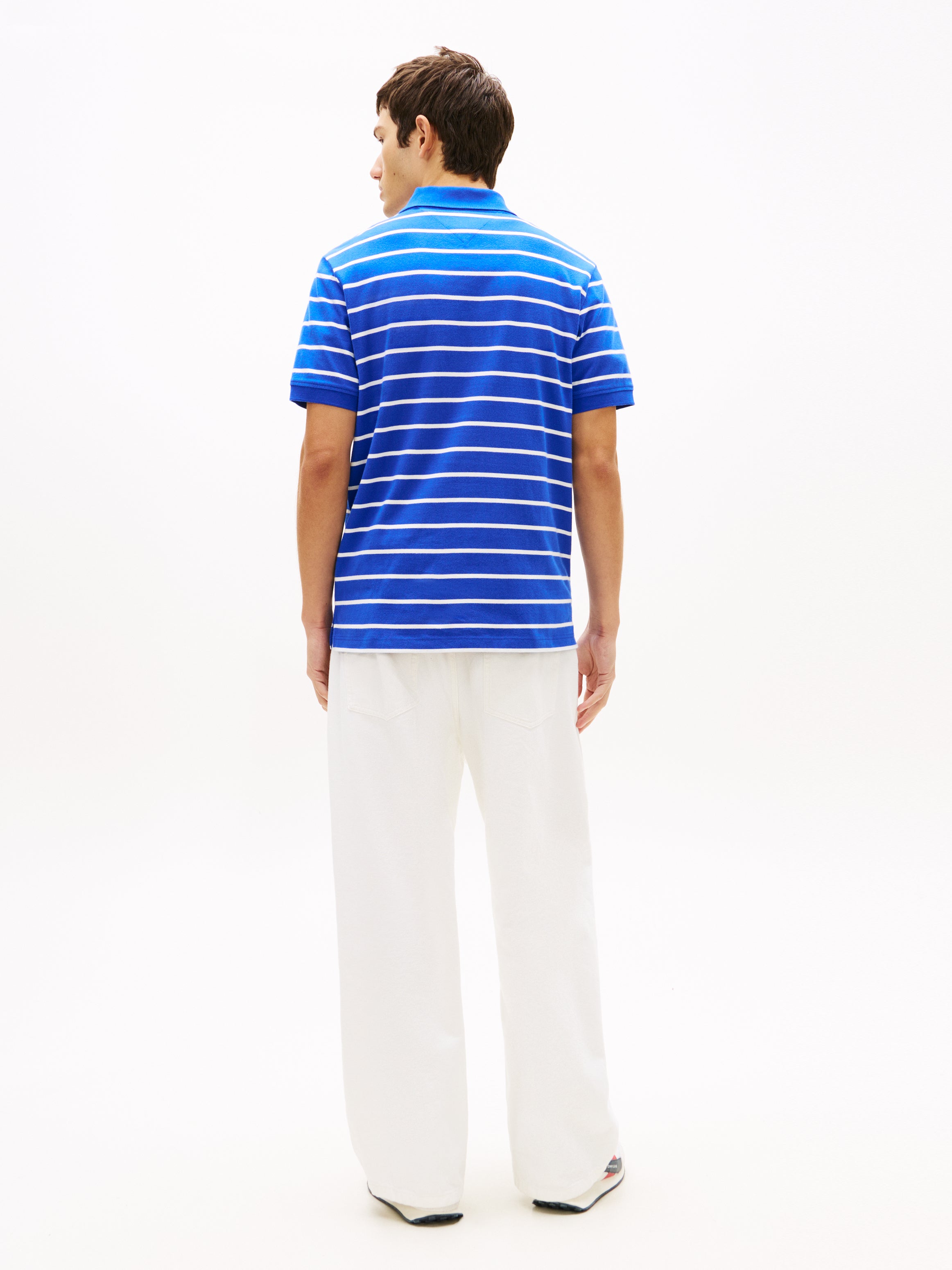 Tommy Flag Regular Fit Stripe Polo Shirt