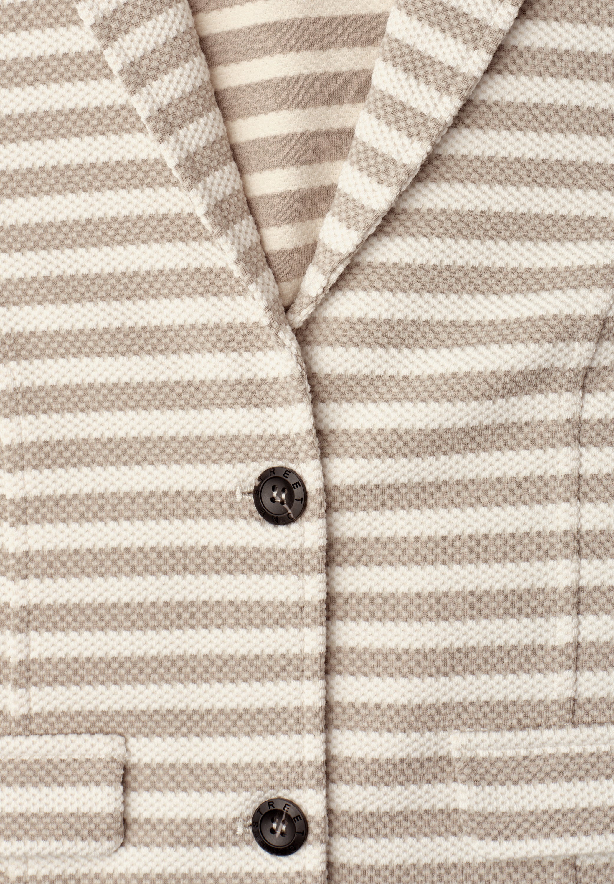 Basic Blazer mit Knöpfen und Streifen