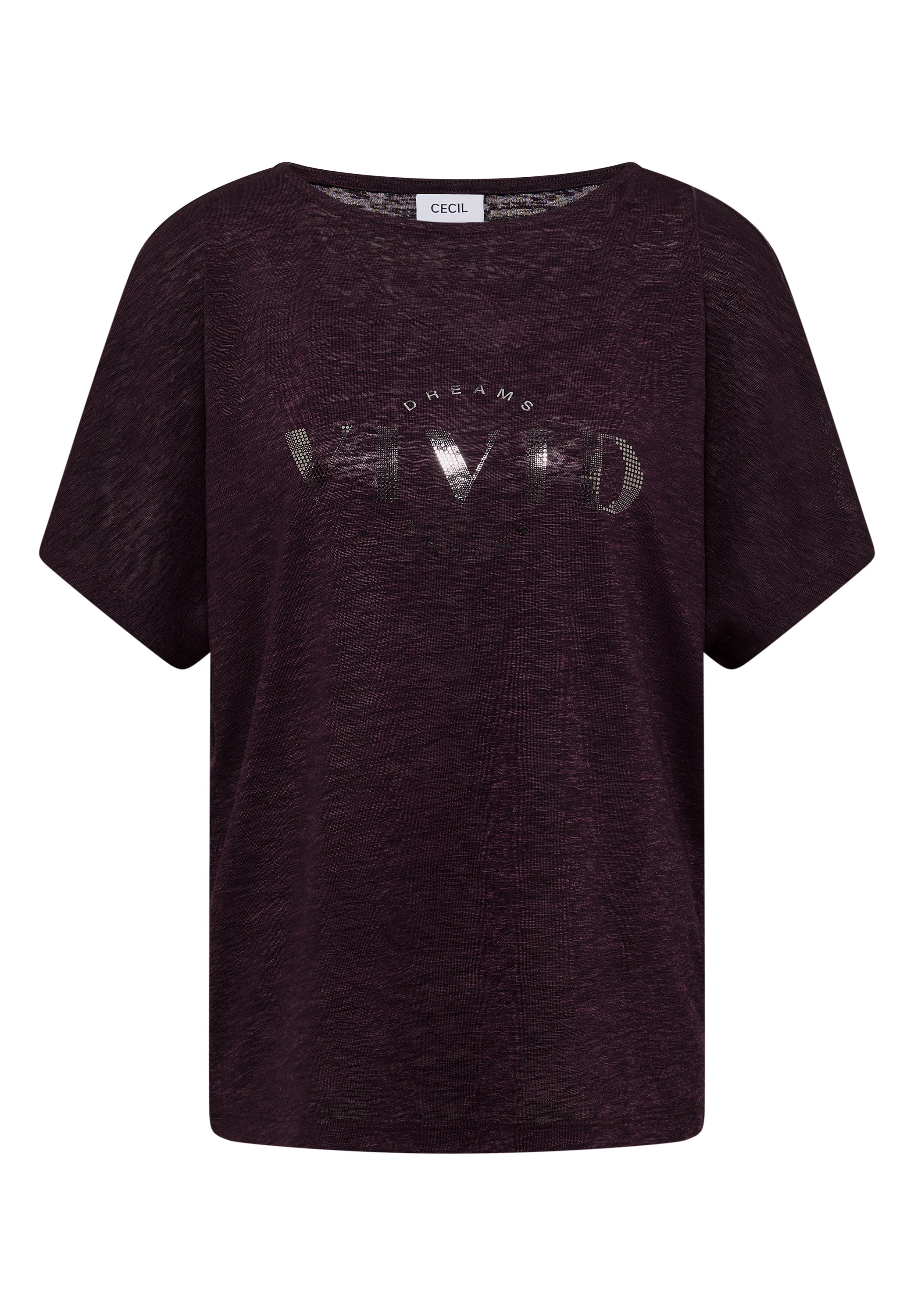 Dropped Shoulder Shirt in Leinen-Optik