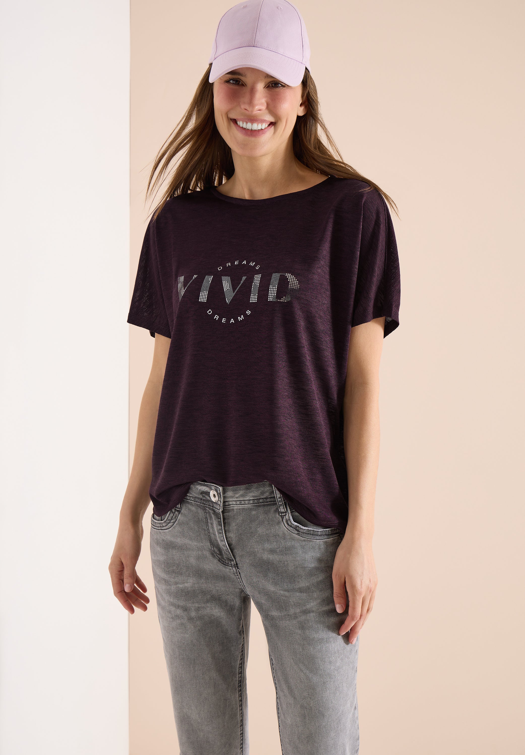 Dropped Shoulder Shirt in Leinen-Optik