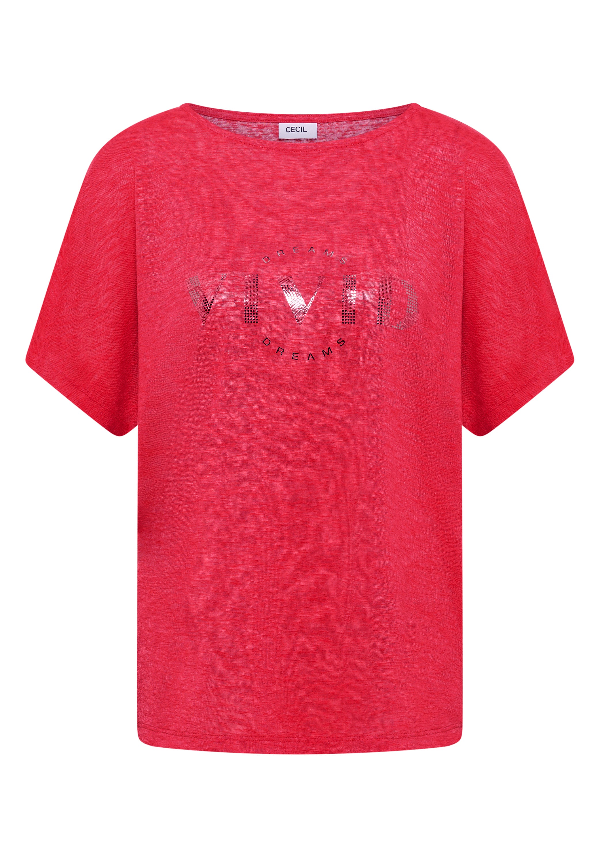 Dropped Shoulder Shirt in Leinen-Optik