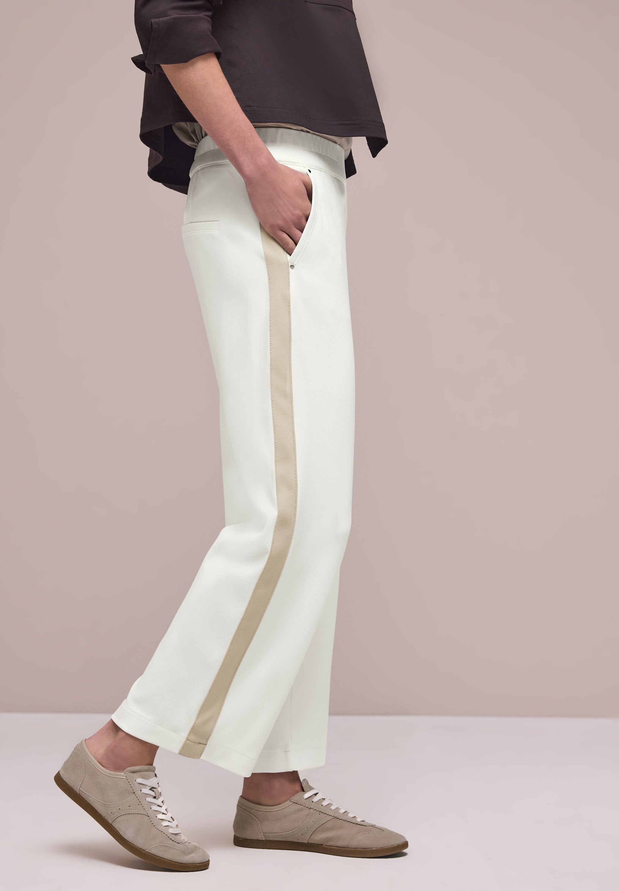 Wide Leg Hose mit Gallonstreifen