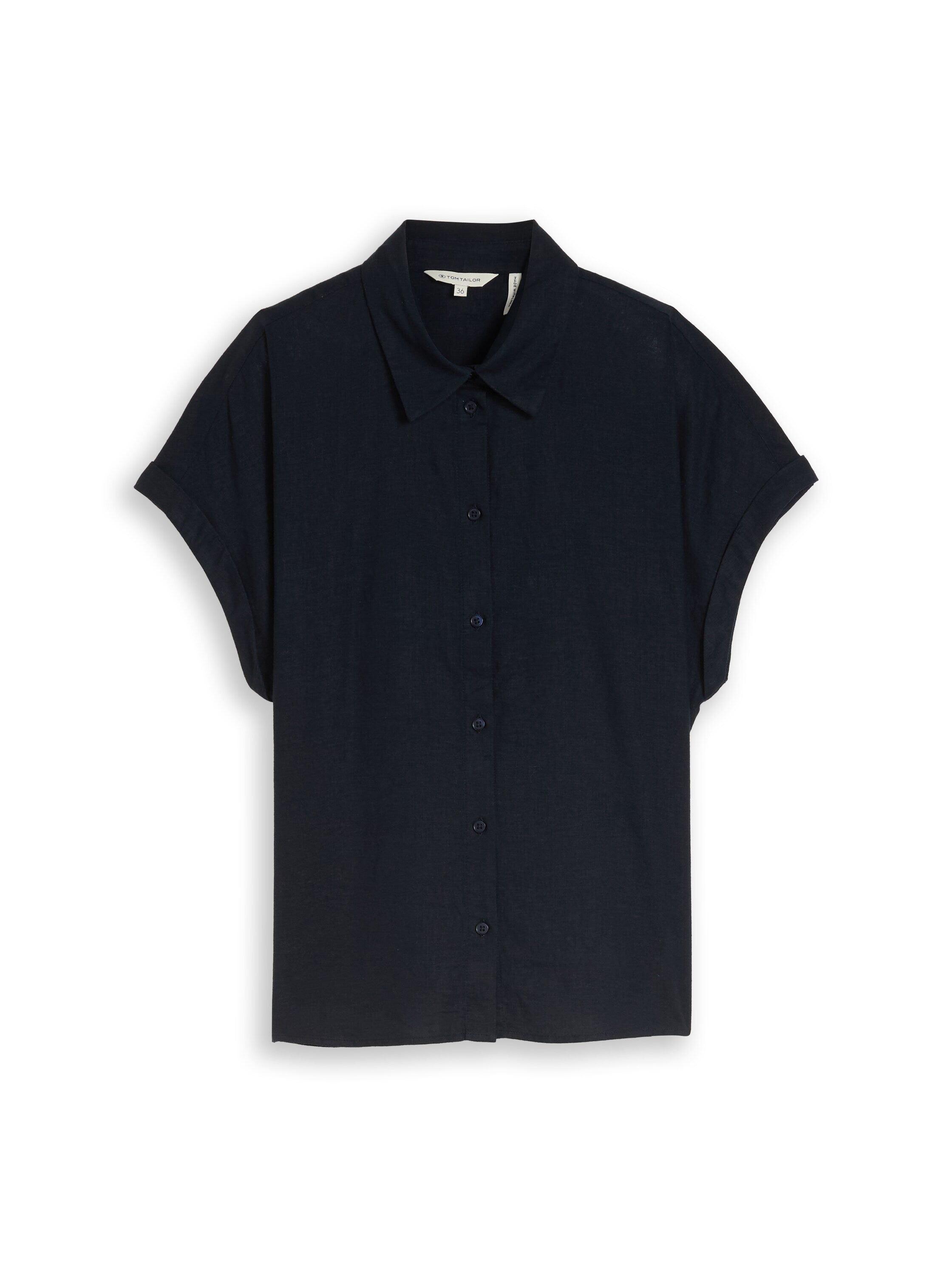 Loose Fit Bluse mit Leinenanteil